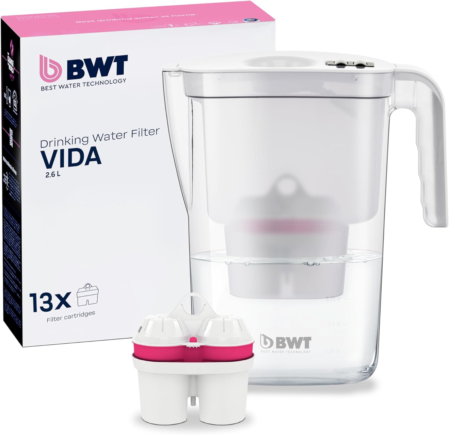 BWT 815530 Jahrespackung, Vida + 12 Patronen, 26,4x11,5x28,7 cm