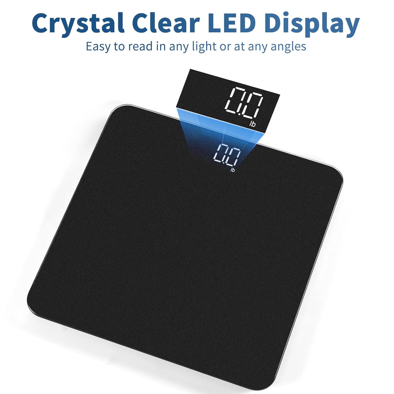 Digitale Personenwaage von Vitafit, hohe Genauigkeit, 0,05 kg, von unserer professionellen Fabrik seit 2001, Waage mit LED und Step-On, Körperwaage mit 182 kg, silberschwarzes Spray – Bild 4