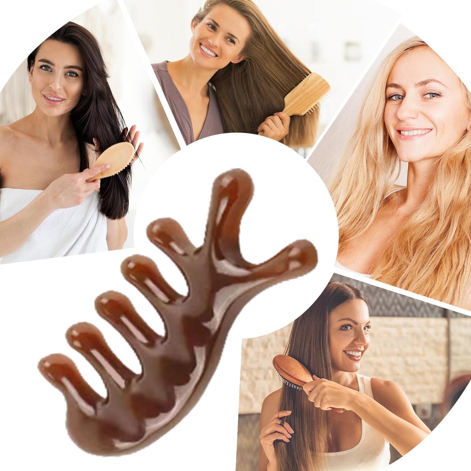 Kopfhaut-Massagekamm – 17 cm Kopf-Hals-Körper-Entspannungsgerät, tragbares Gesichtsmassage-Schabergerät, Muskelentlastungsmassagegerät – Bild 4