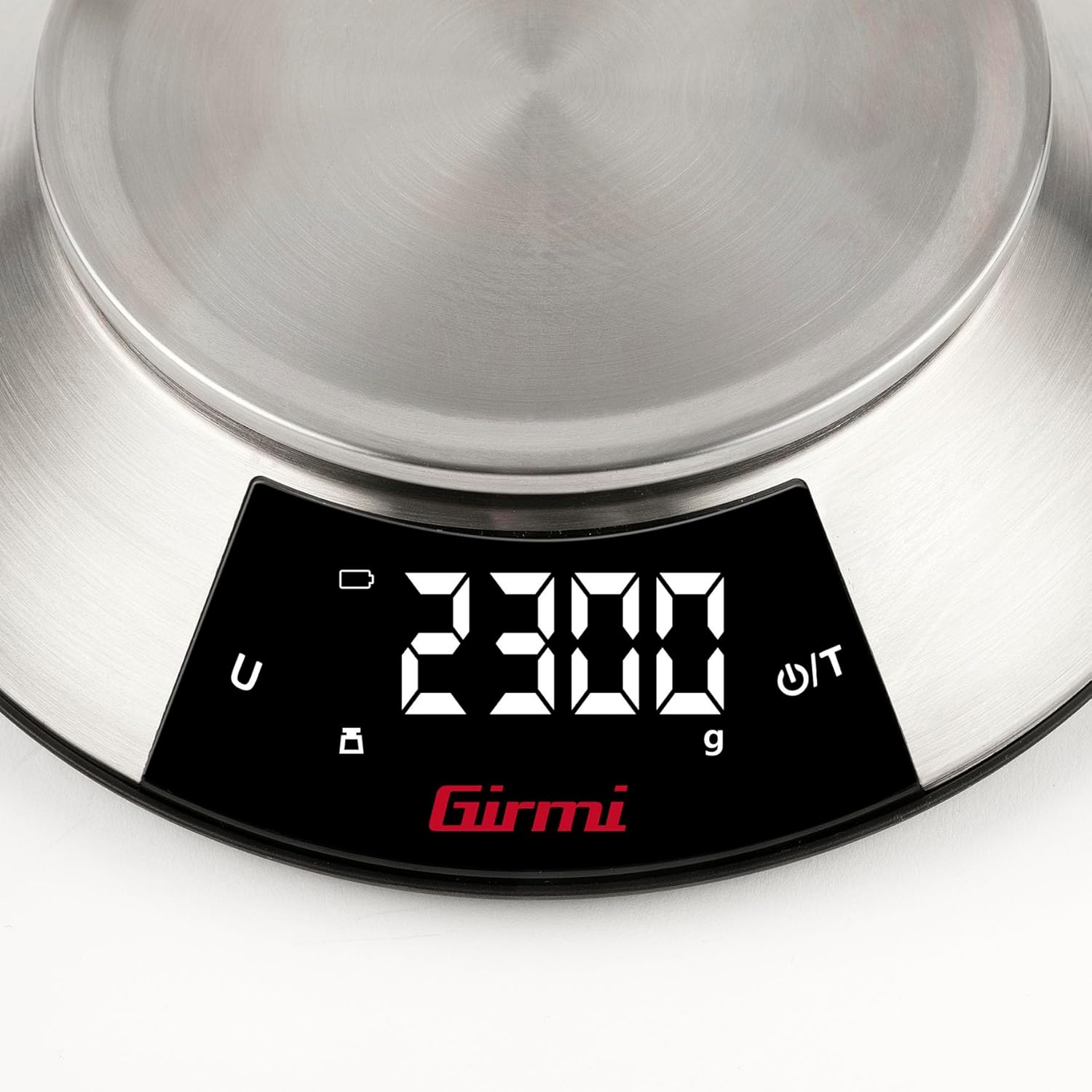 Girmi PS86 Küchenwaage, 2 l Schüssel, Gehäuse und Schüssel aus Edelstahl, großes Display 58 x 30 mm, Messung 1 g/5 kg, Tarafunktion – Bild 5