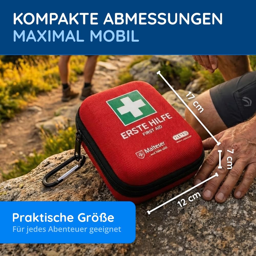 Reise-Erste-Hilfe-Set – ideal für Outdoor, Reisen, Motorradfahren und Sport – entspricht DIN 13167 – Bild 5