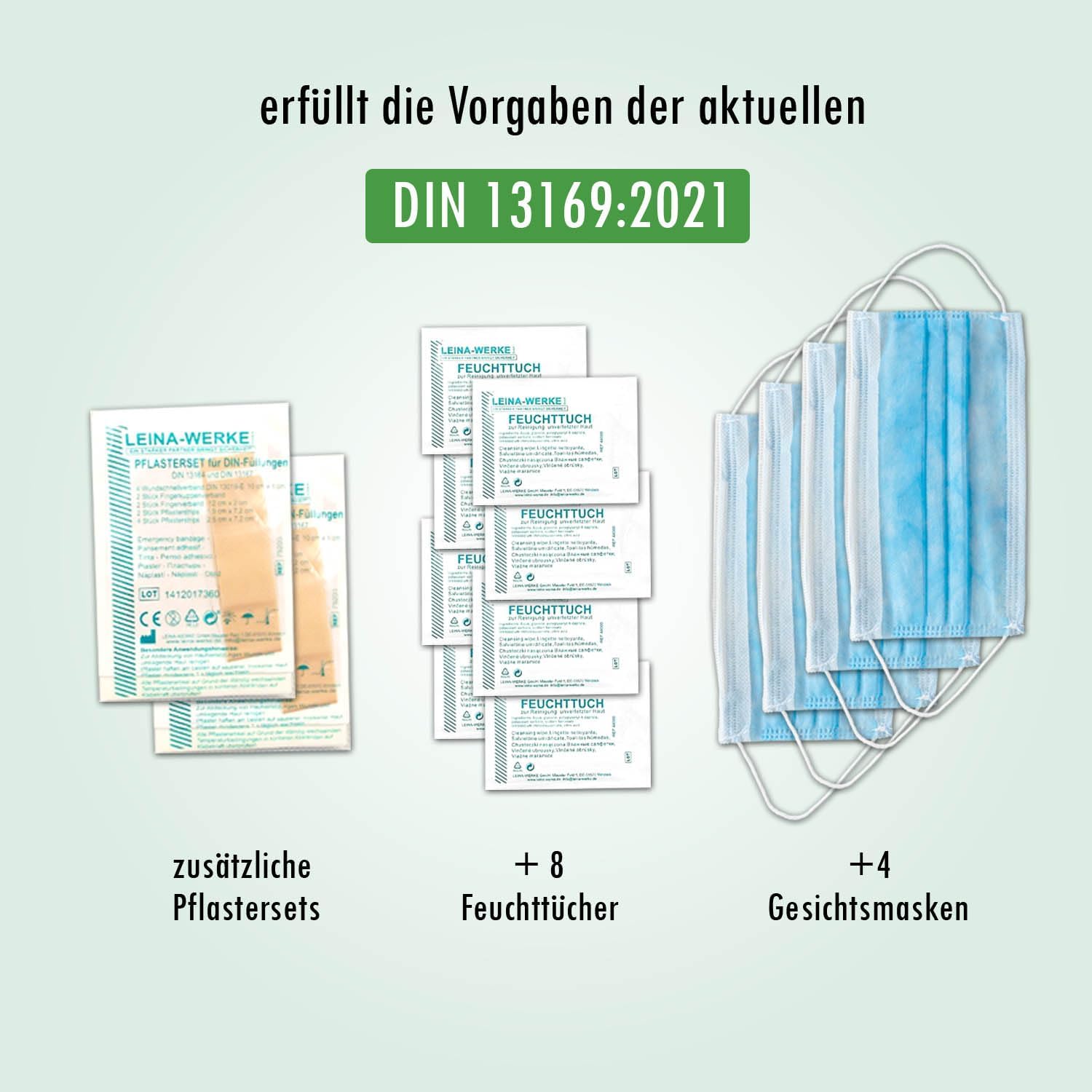 Großes Erste-Hilfe-Set, Füllung für Kita, DIN 13169, mit Kinderpflastern, Verbandsmaterial für große Kindergärten/Kindertagesstätten und Schulen – Bild 5