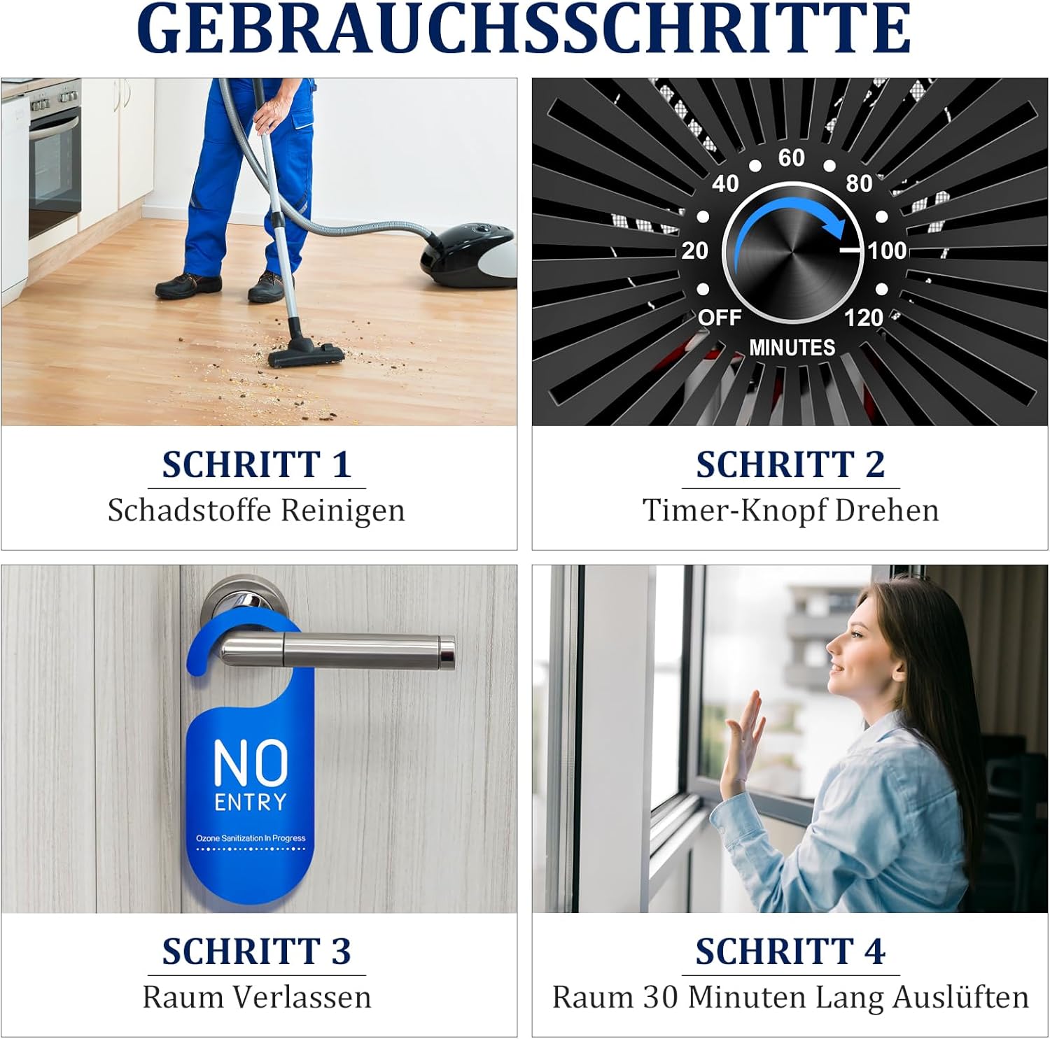 ICARE Ozongenerator 30.000 mg/h Ozongerät, Ozonisator Industrieller O3-Ozon-Luftreiniger mit 120-Min-Timer für 300㎡ Geruchsbeseitiger Geruchsneutralisator für Auto-, Rauch-, Haustiergerüche, Küchengerüche – Bild 7