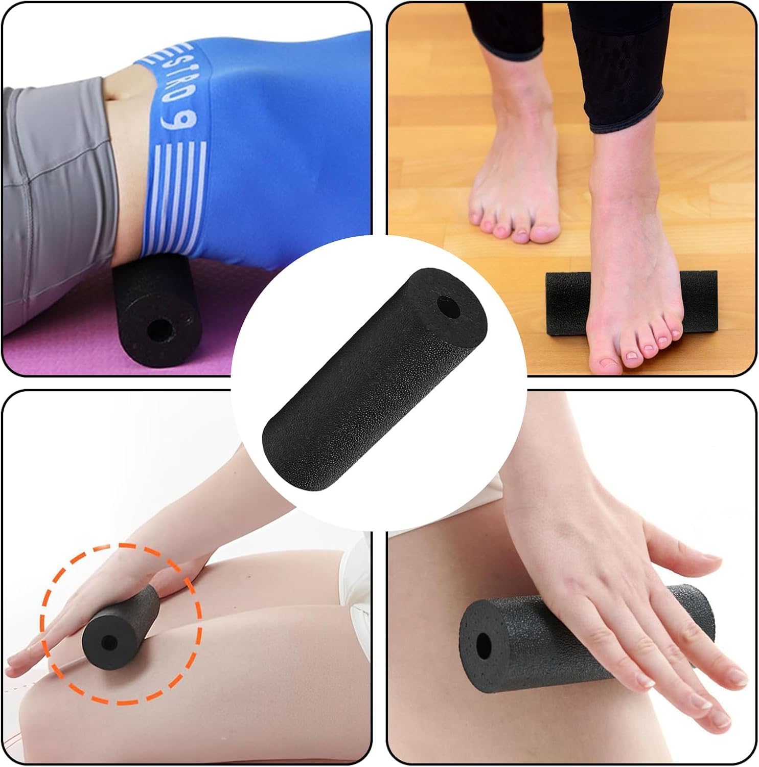 Faszienrolle klein – Mini Faszienrolle für Füße & Selbstmassage – Effektive Fitnessrolle für Einsteiger & Leistungssportler (Schwarz) – Bild 5