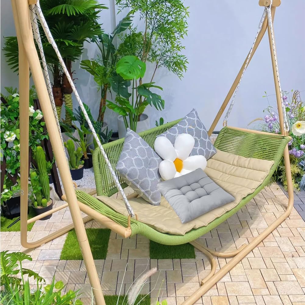 Stuhlkissen, 4er-Set, 40 x 40 cm, Sitzkissen, Gartenmöbel, Sitzkissen, Esszimmerstuhl, Sitzkissen für drinnen, draußen, Bürostuhl (grau) – Bild 5