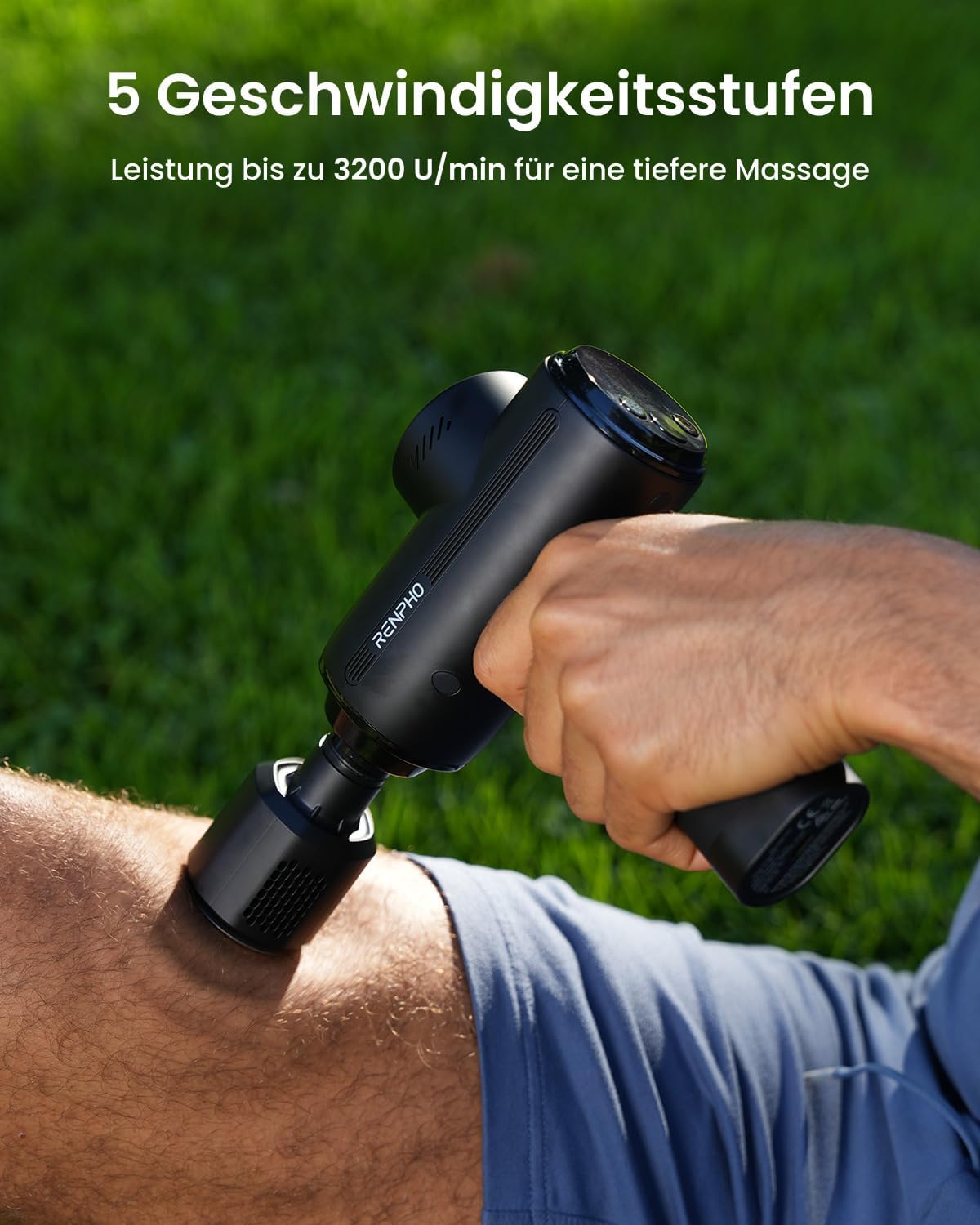 RENPHO Active Thermacool 2 Massagepistole mit Wärme- und Kältefunktion, 2026 Upgrade-Massagepistole mit 5 Geschwindigkeiten und 5 Aufsätzen für Muskelmassagepistole – Bild 6