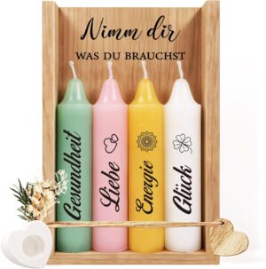 TUZELIYA Kerzenset mit Kerzenhalter...