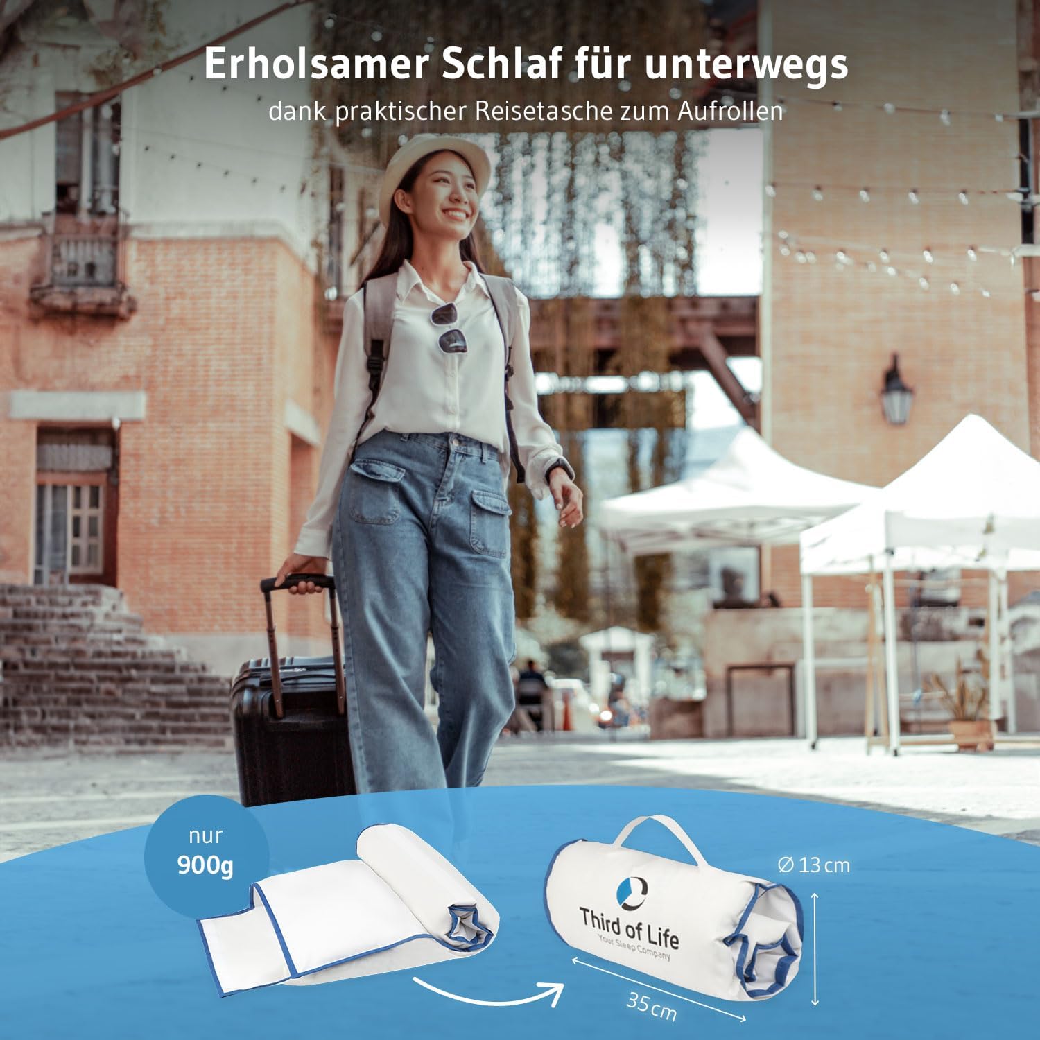 Third of Life Seitenschläferkissen mit Intense-Technologie – von Schlafexperten entwickelt, ergonomisches Memory-Schaum-Kissen für ruhigen Schlaf, Nackenstützkissen für Allergiker geeignet – Bild 8