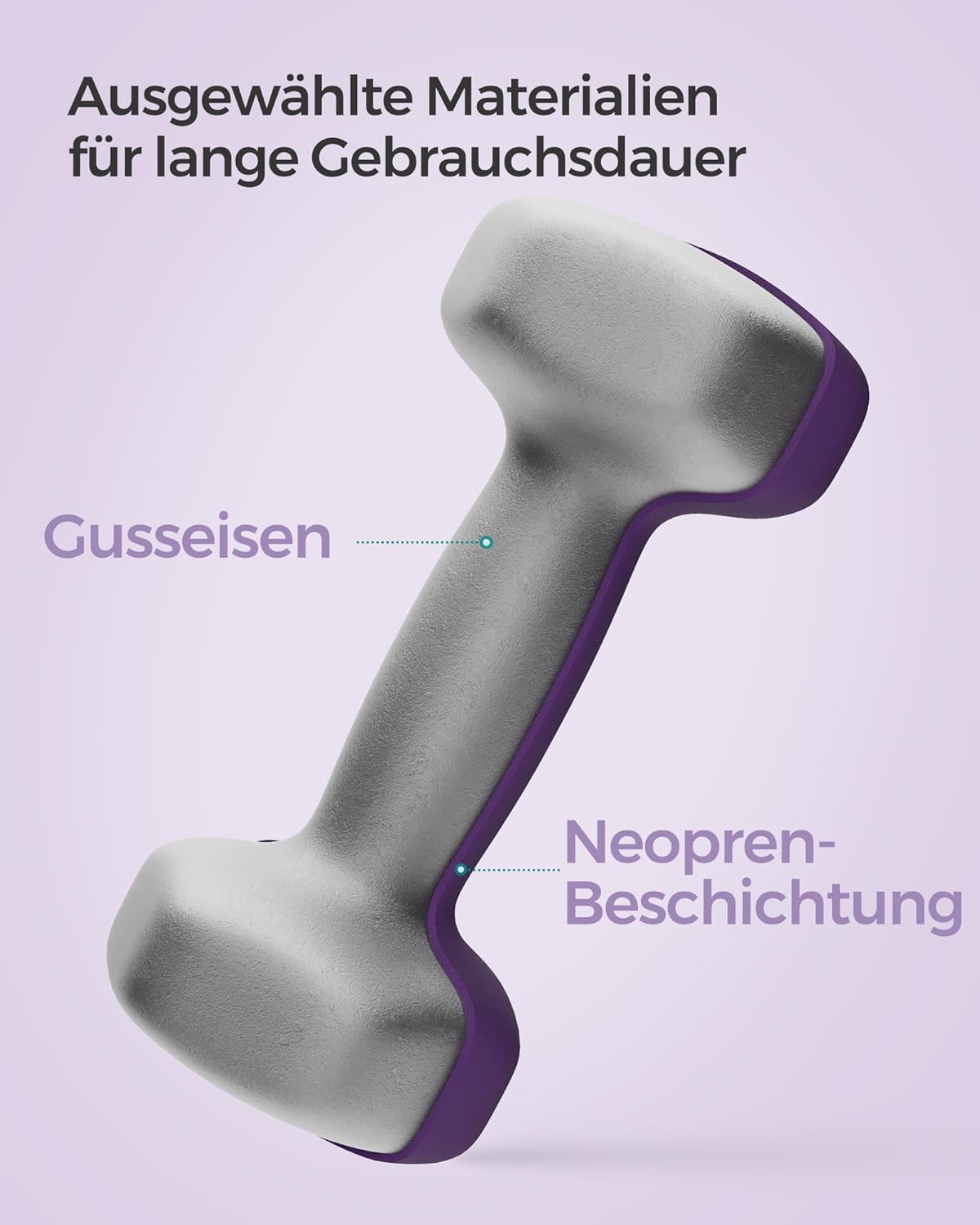 SONGMICS Kurzhanteln 2er-Set, sechseckig, Neopren-Beschichtung, Krafttraining, Workout, Fitness, Training zu Hause – Bild 6