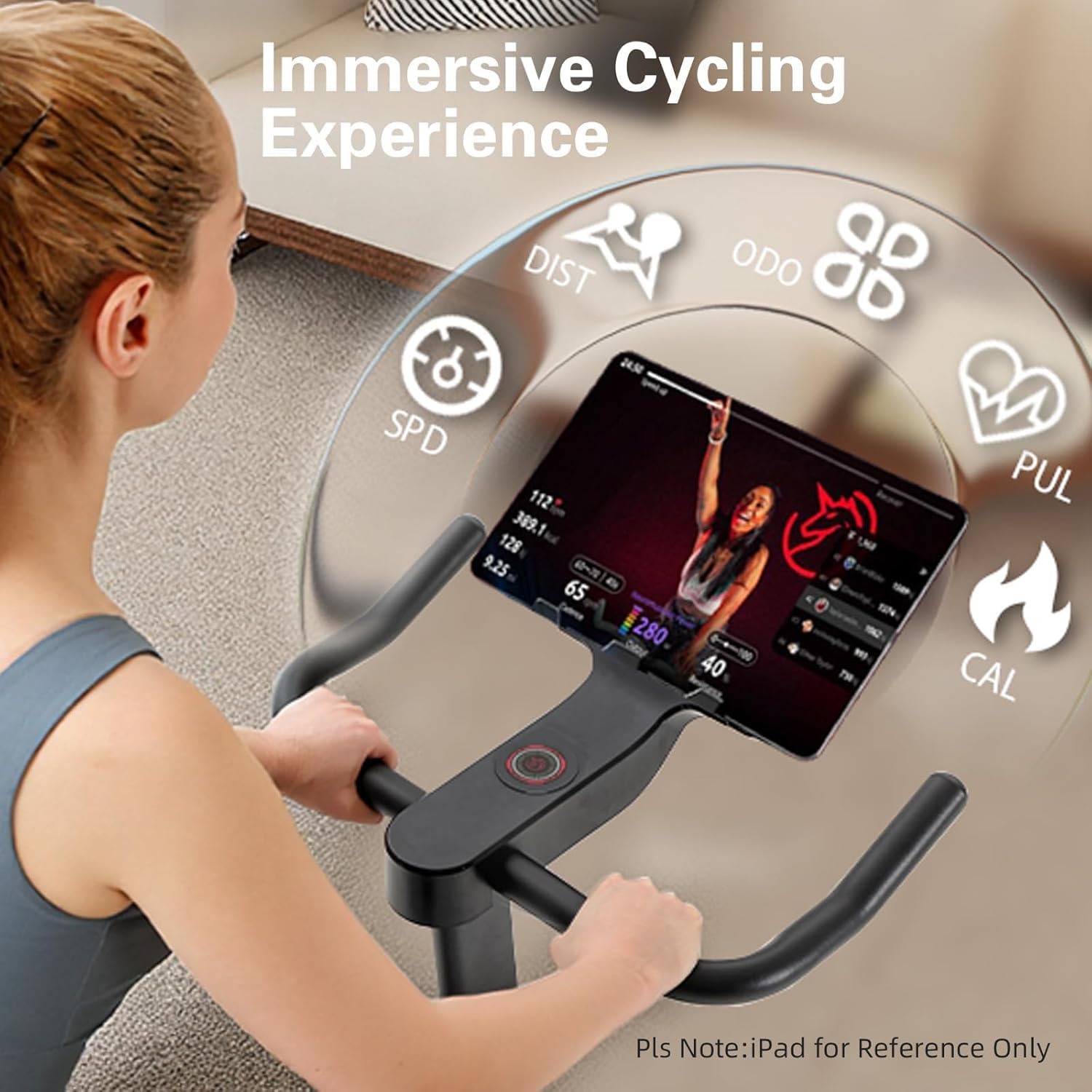 Bluearth Heimtrainer Fahrrad mit magnetischem Widerstand, Hometrainer Fahrrad mit Smart App, Leise & Bequem Indoor Spinning Bike mit Immersivem Erlebnis und Live-Kursen, Max. 150 kg – Bild 3