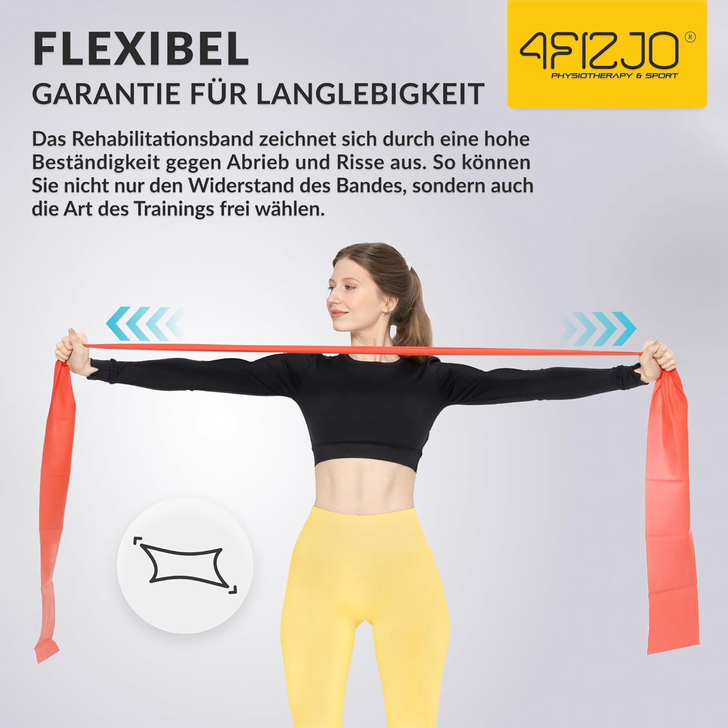 4FIZJO Latex Fitnessband 2M Widerstandsbänder Krafttraining Calisthenics-Ausrüstung Trainingsband für Yoga Gymnastikband Rehabilitationsband – Bild 6