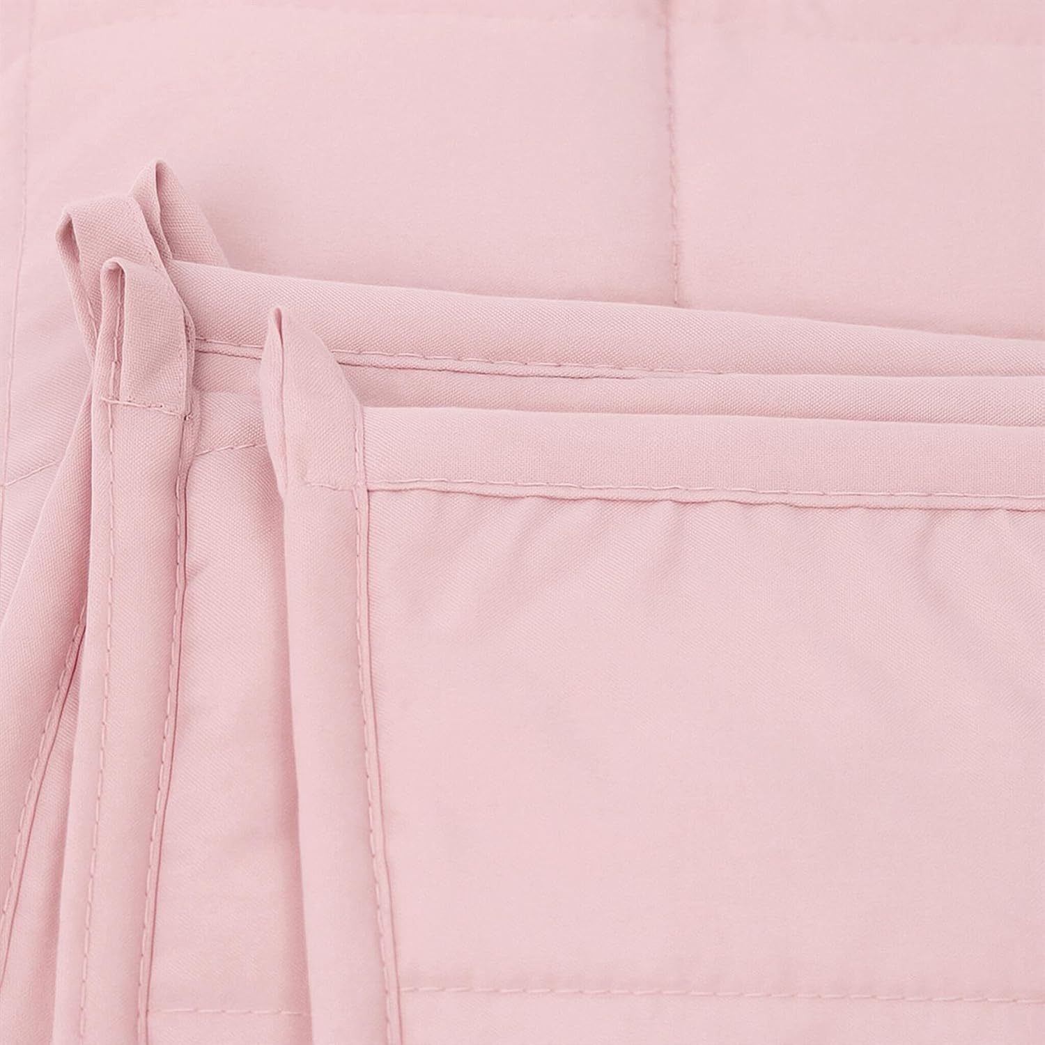 Harbour Housewares Beschwerte Decke mit Aufbewahrungstasche, 125 x 150 cm, 4 kg, rosa, 1 x schwere Bettdecke aus Baumwolle für Erwachsene, Überwurf mit Glasperlen, hochwertige 7-lagige Konstruktion, Angst – Bild 7
