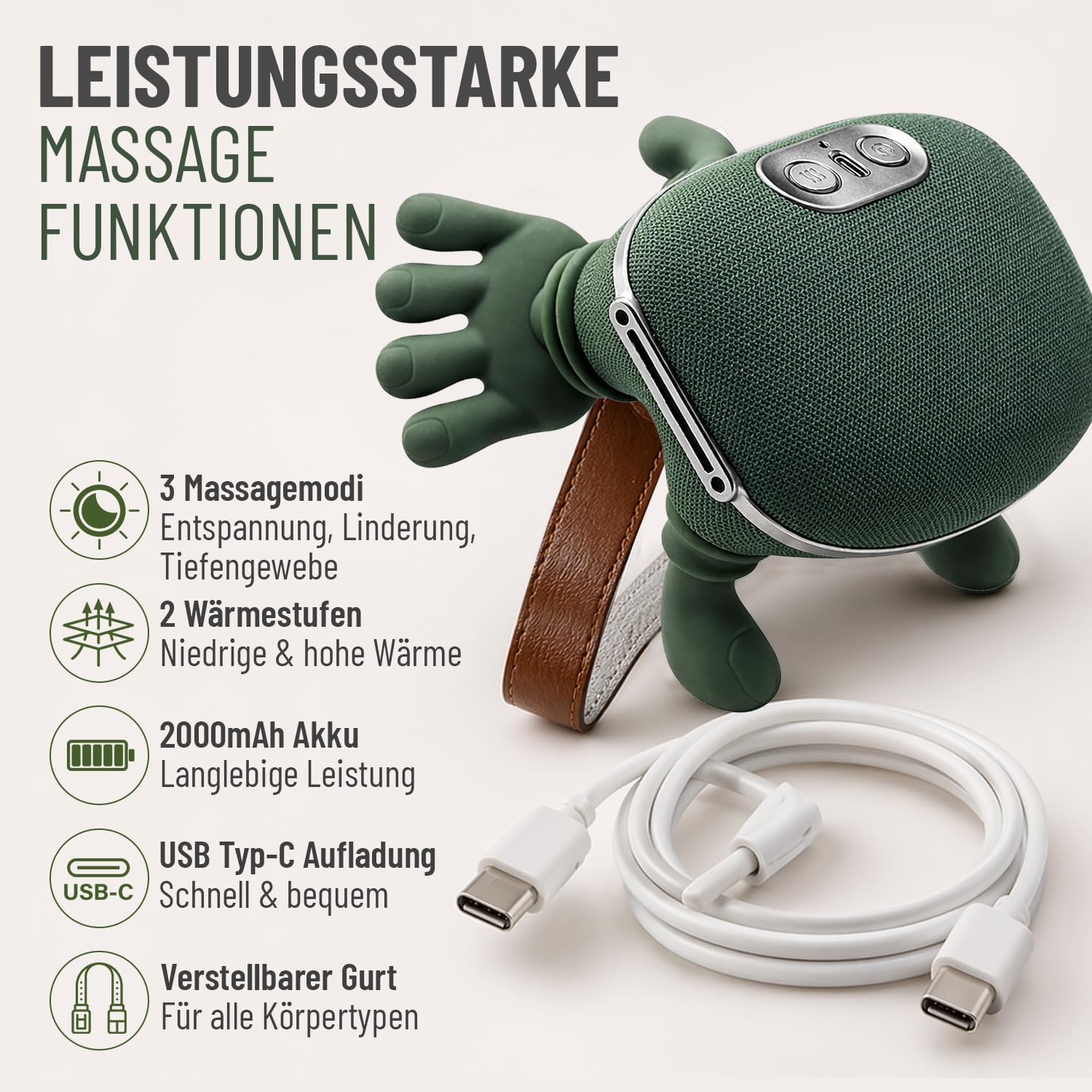 BeFit24 Nackenmassagegerät 4D mit Wärme, kabellos, Tiefengewebsmassagegerät für Nacken, Schulter, Rücken, wirksam gegen Schmerzen & Verspannungen, ideal für Büro, Zuhause & Geschenk – Bild 9
