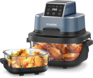 FOHERE Tragbare Heißluftfritteuse,...