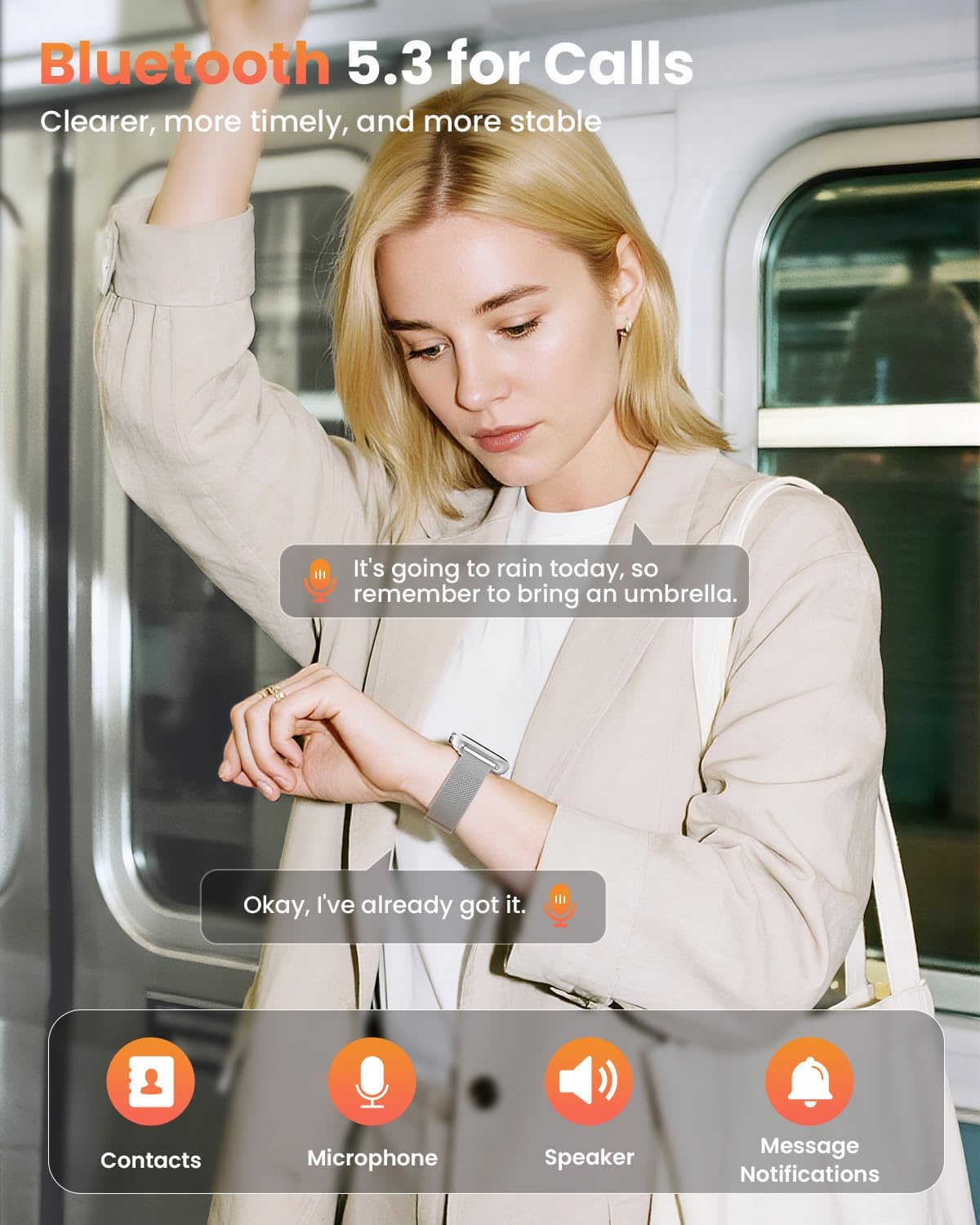 Damen-Smartwatch mit Telefonfunktion, 1000-mAh-Akku, 100 Tage Standby, 1,83-Zoll-Fitnessuhr mit Herzfrequenz, SpO2, Schlafüberwachung, 120+ Sport-Mod, IP68-Smartwatch, Schrittzähler für Android iOS – Bild 6