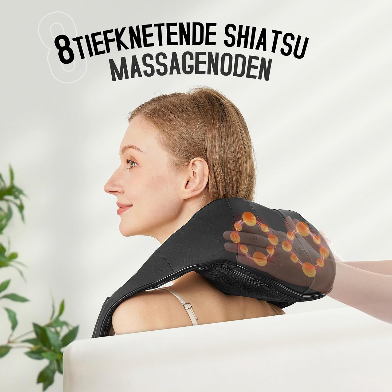 AERLANG 2026 Kabelloses Nackenmassagegerät mit Wärme, Shiatsu-Massagegerät 3D-Tiefenmassage, geeignet zum Massieren von Nacken, Schultern, Rücken usw., bestes Geschenk – Bild 6