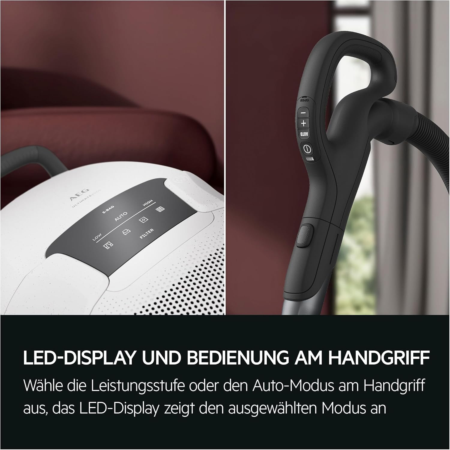 AEG Ultimate 8000 Staubsauger mit Beutel, Testsieger der Stiftung Warentest, hohe Saugleistung, Auto-Modus, alle Böden, 48 % recycelter Kunststoff, 3-in-1-Düse, HEPA-Filtration, 12 m, LED-Licht, AB81U1SW – Bild 8