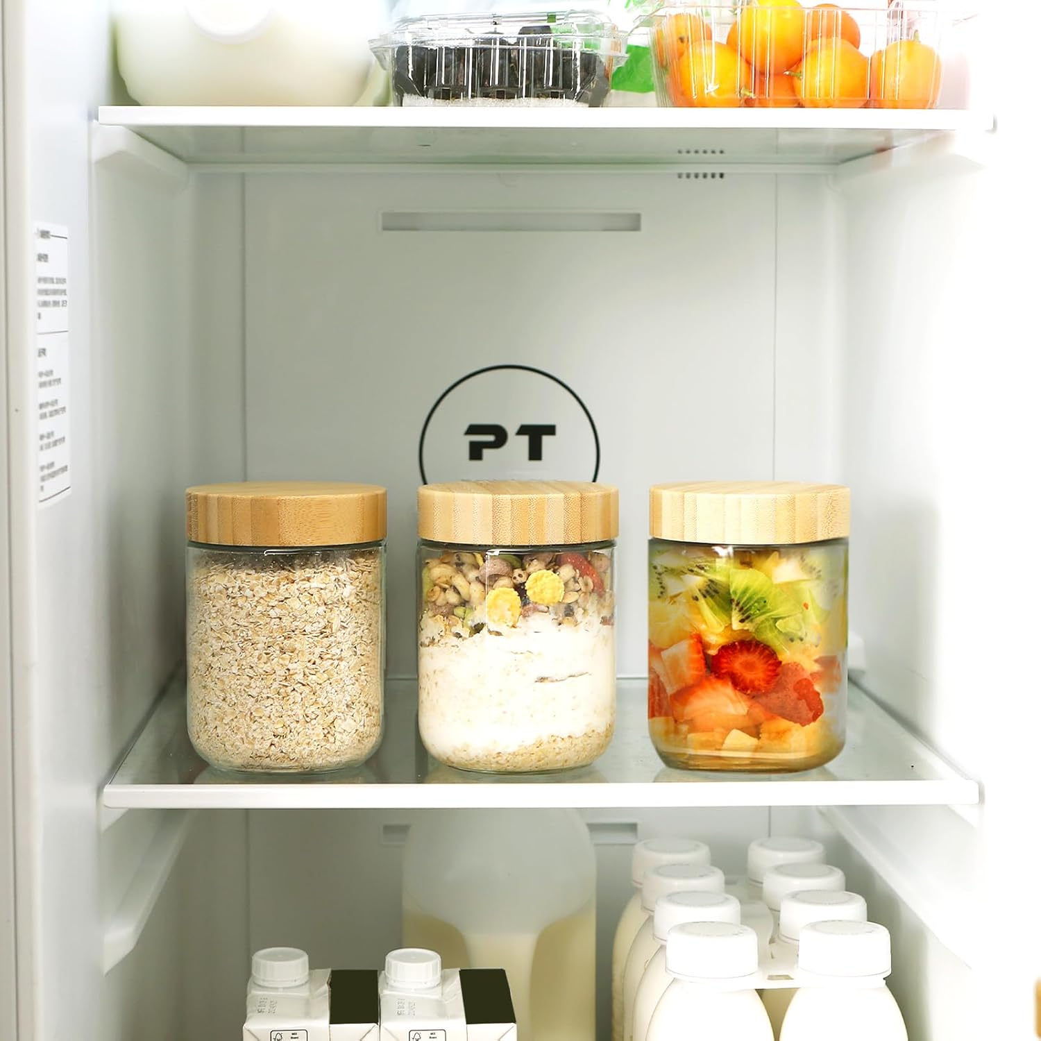 4 Stück Mealprep-Gläser, Overnight-Oats-Gläser mit luftdichten Deckeln, 500-ml-Einmachgläser mit Schraubdeckel, multifunktionales Meal-Prep-Glas-Einmachglas für Marmelade, Salat, Milchshake, Joghurt – Bild 6