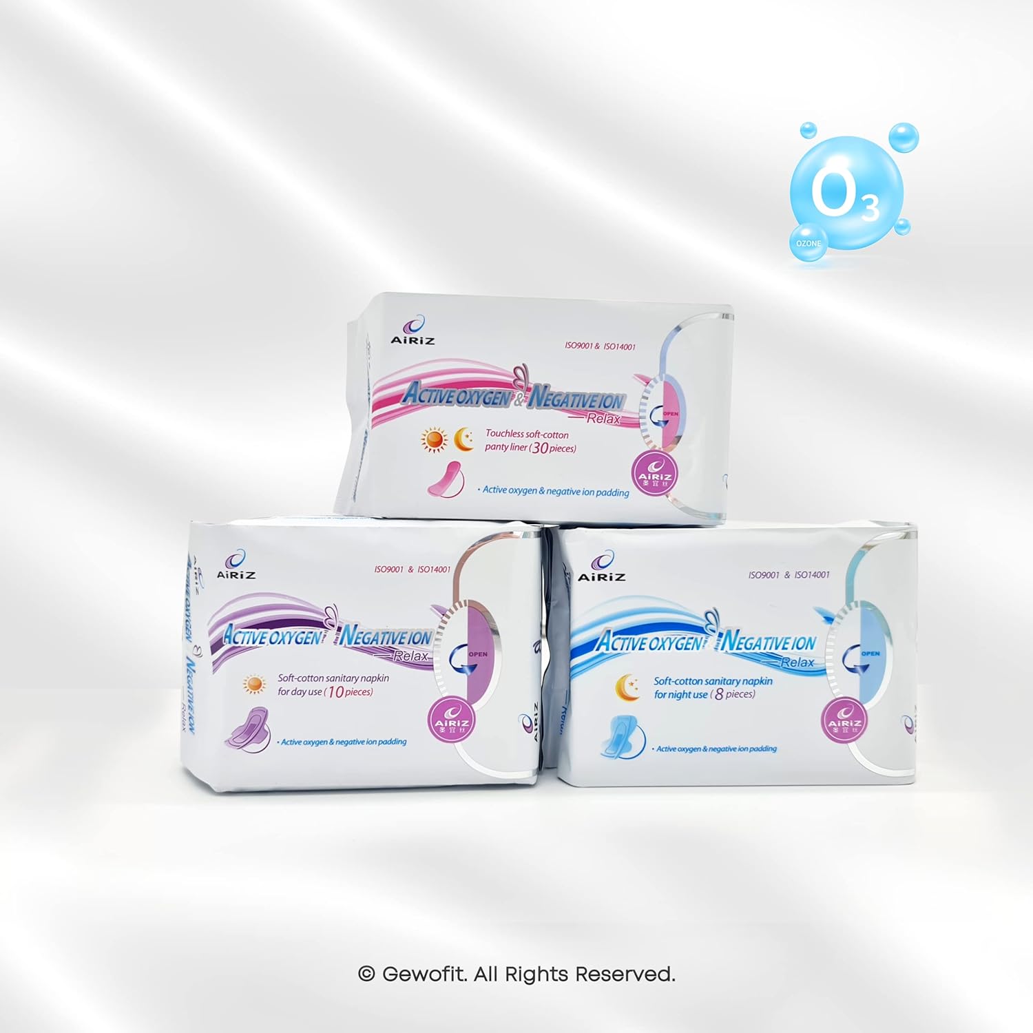 Damenbinden von PantyLiners, 6 Stück – hygienische Damenbinden mit aktivem Sauerstoff und negativen Ionen, 100 % Bio-Baumwolle, ultra-Komfort für den täglichen Gebrauch, Frische und Nacht – Bild 3