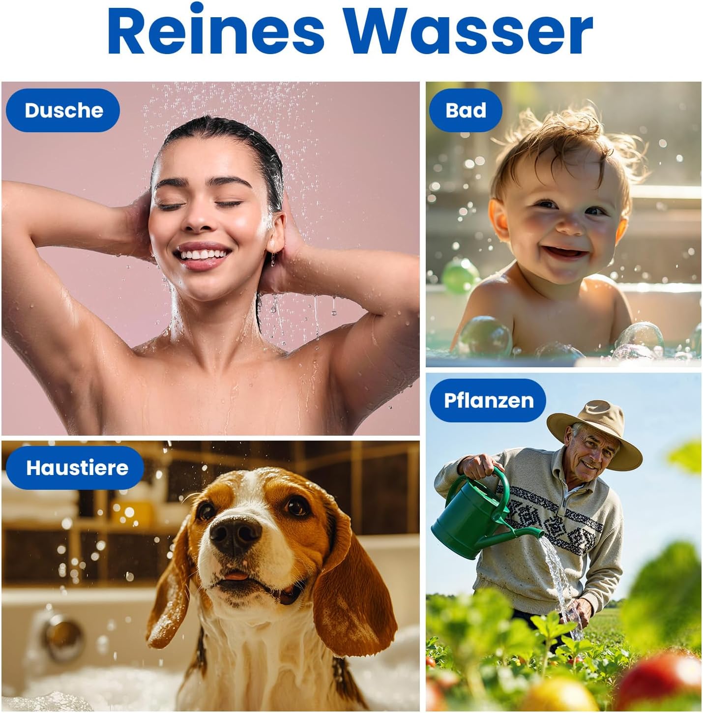 Adamson Duschfilter – 36-stufiger Duschfilter gegen Kalk und Chlor – Kalkfilter-Dusche & Wasserfilter-Dusche für weiche Haut und gesundes Haar – Duschkopffilter einfach zu installieren + extra Kartusche – Bild 9