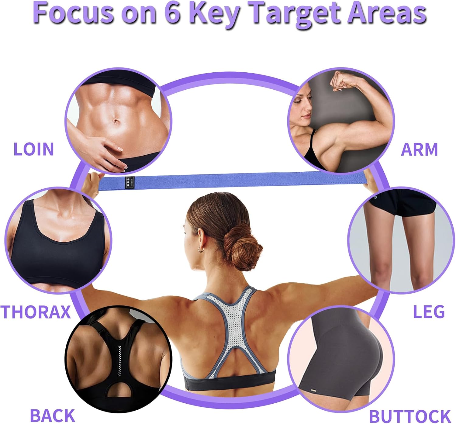 CEILIWEN Fitnessbänder (3er Set), Widerstandsbänder Lang mit 3 Widerstandsstufen, Widerstandsbänder Lang Set Fitnessband für Frauen/Männer Krafttraining, Yoga, Pilat, Fitness – Bild 6