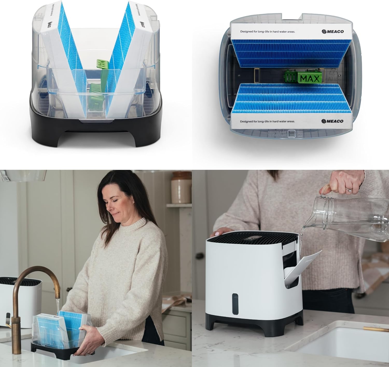 Meaco Armin 680 ml Luftbefeuchter, Verdunstungsbefeuchter für Räume mit bis zu 89 m², großer 4,7-l-Tank, geeignet für weiches und hartes Wasser, reine, ideal befeuchtete Luft, keine weißen Rückstände – Bild 5