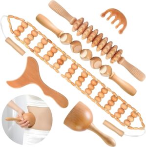 6-in-1-Massagewerkzeug-Set aus Holz...