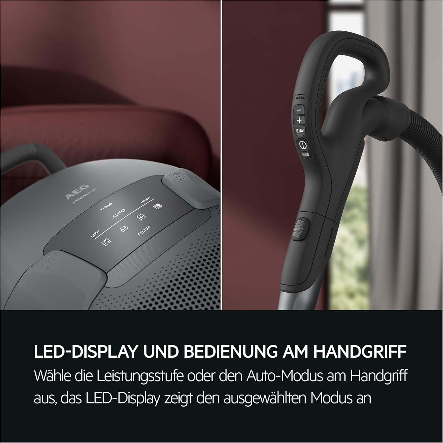 AEG Animal 8000 Staubsauger mit Beutel, Testsieger der Stiftung Warentest, hohe Saugleistung, Auto-Modus, 48 % recycelter Kunststoff, Tierhaardüse, HEPA-Filtration, 12 m, LED-Licht, AB81A2DG – Bild 8
