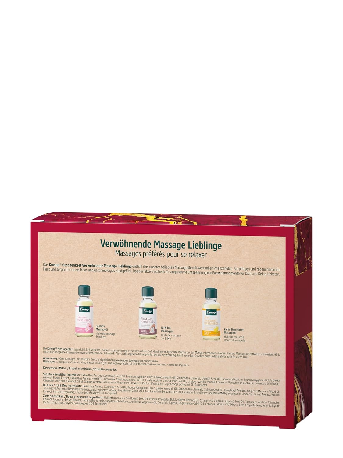 Kneipp Geschenkpaket Verwöhnmassage-Favoriten – Das perfekte Geschenk für wohltuende Entspannung und Verwöhnmomente – 3 x 20 ml – Bild 2