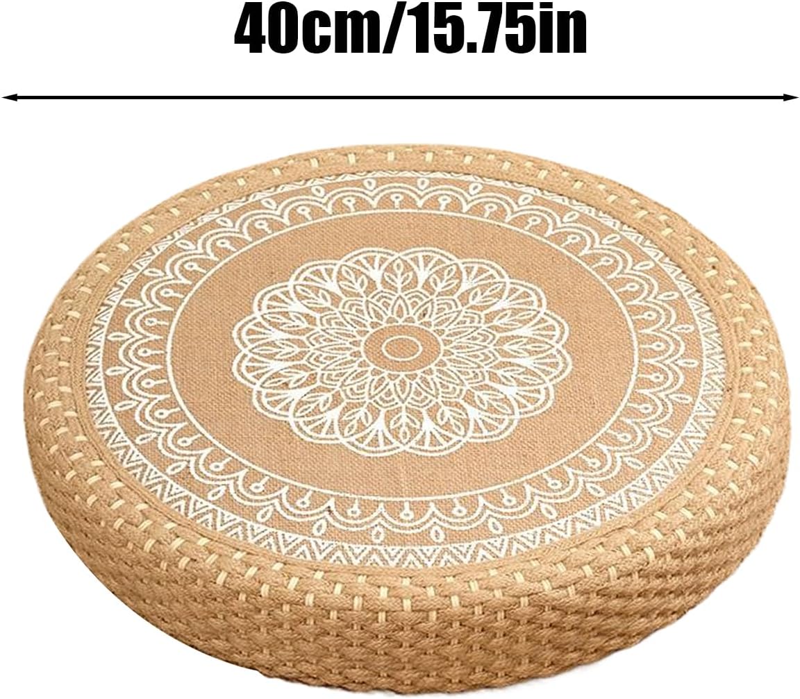 Yogakissen - Meditationskissen | Coussin Round Ground für Handy | waschbarer Baumwollbezug, Füllung mit Dinkelspelz | Stabiler und weicher Sitzkomfort für Kamin, Yoga, Wohnzimmer – Bild 6