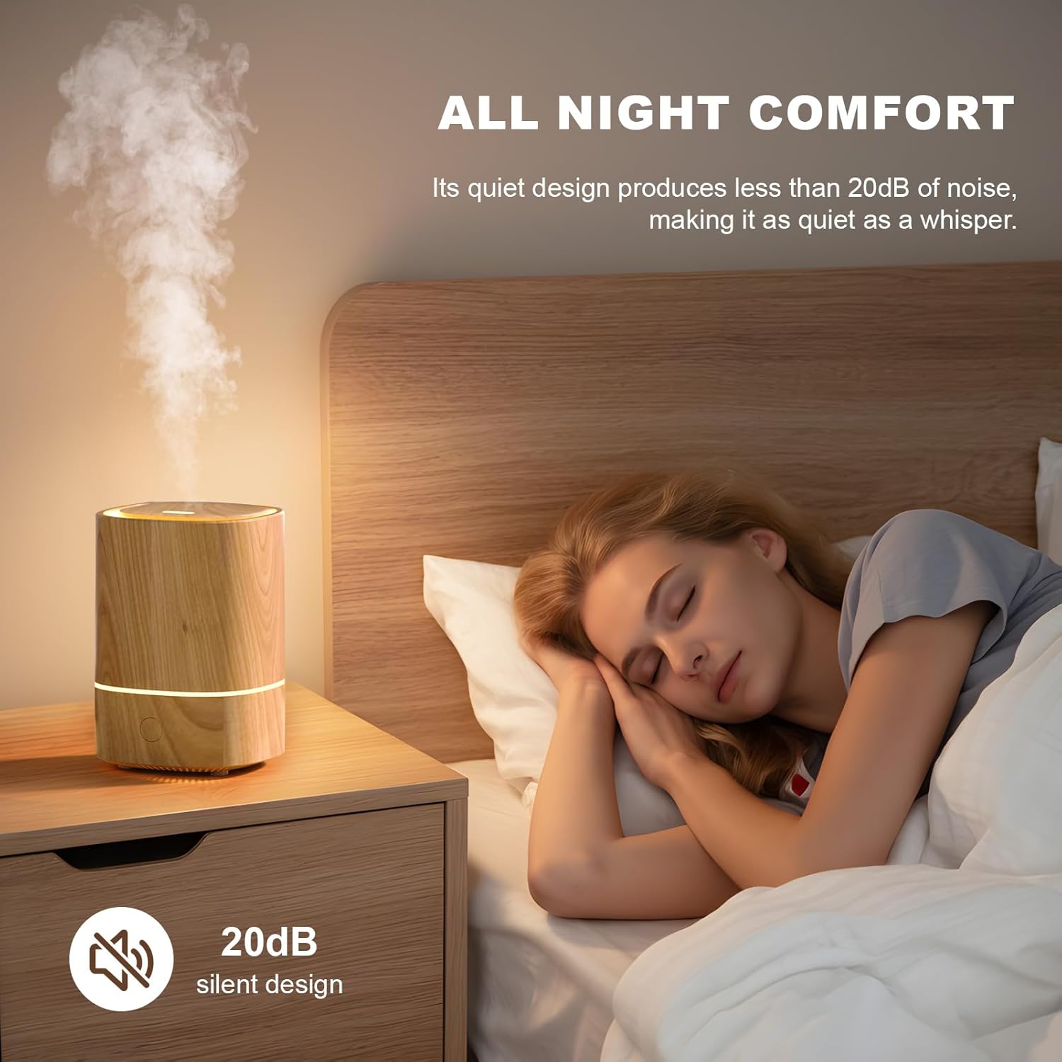 Nixtrve Aroma-Diffusor – 125 ml Ultraschall-Diffusor für ätherische Öle, kalter Nebel mit 7-Farben-LED-Licht, automatische Abschaltung, für Zuhause und Büro – Bild 3