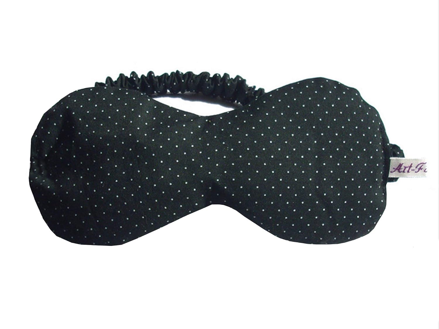 Art-Fabric Bio-Schlafmaske Tiny Dots Schwarz aus reiner Baumwolle mit frei wählbarem Duft