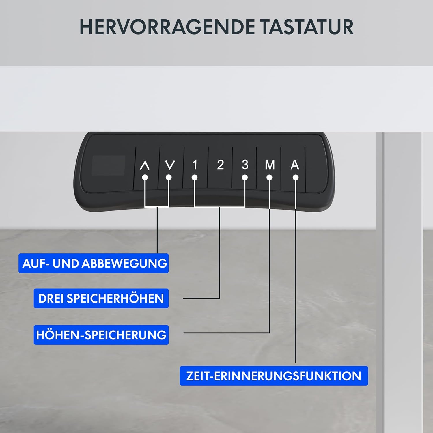 FLEXISPOT Elektrisches Tischgestell, höhenverstellbar, 4-Fuß-Gestell für höhenverstellbaren Schreibtisch, mit 2 Motoren, LED-Höhenanzeige, 3 Memory & Sitzerinnerung, 150 kg Tragkraft – Bild 7