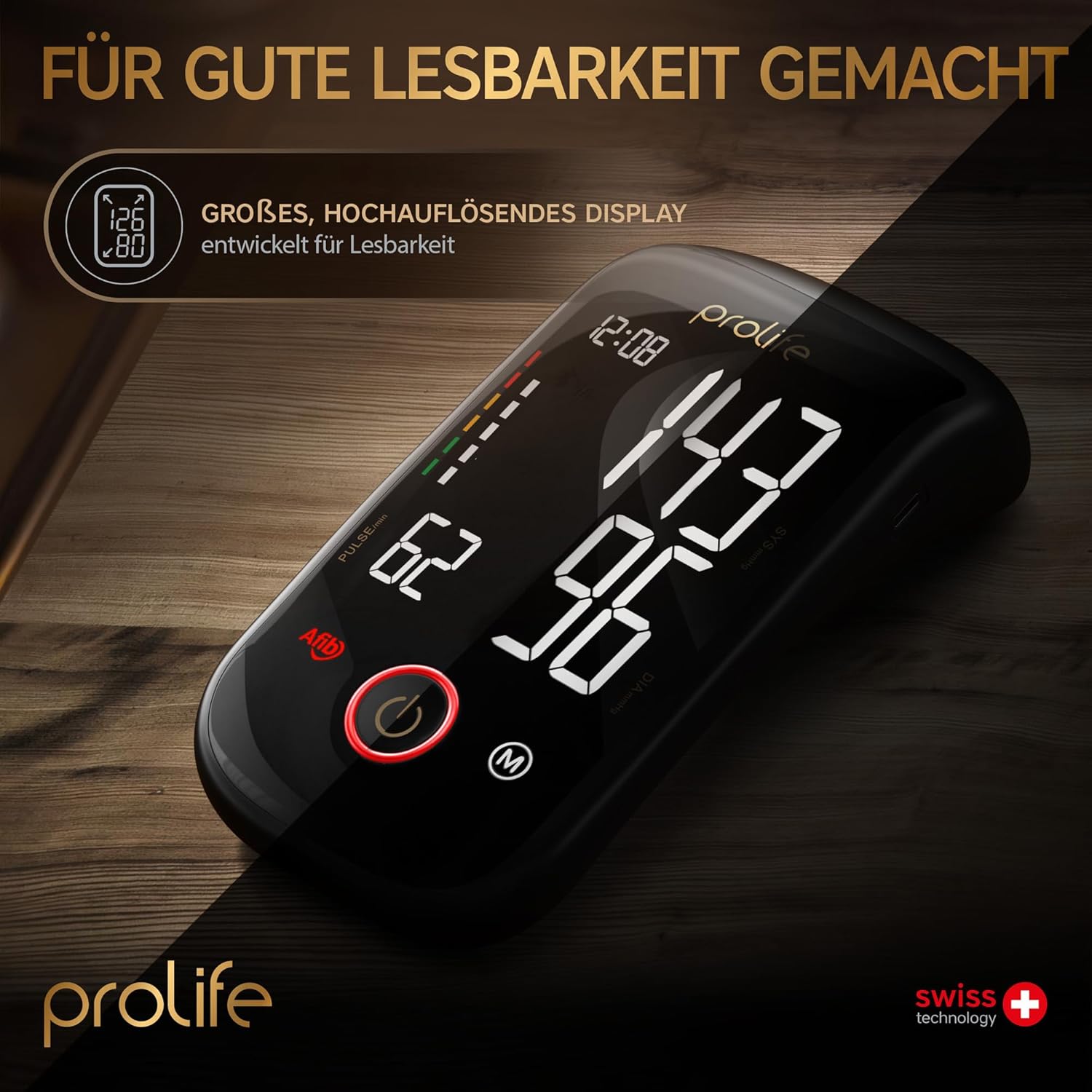 prolife PX7 Premium Blutdruckmessgerät Oberarm mit AFIB, digitales Blutdruckmessgerät mit App, Blutdruckmessgerät Bluetooth, Blutdruckmanschette – Bild 7