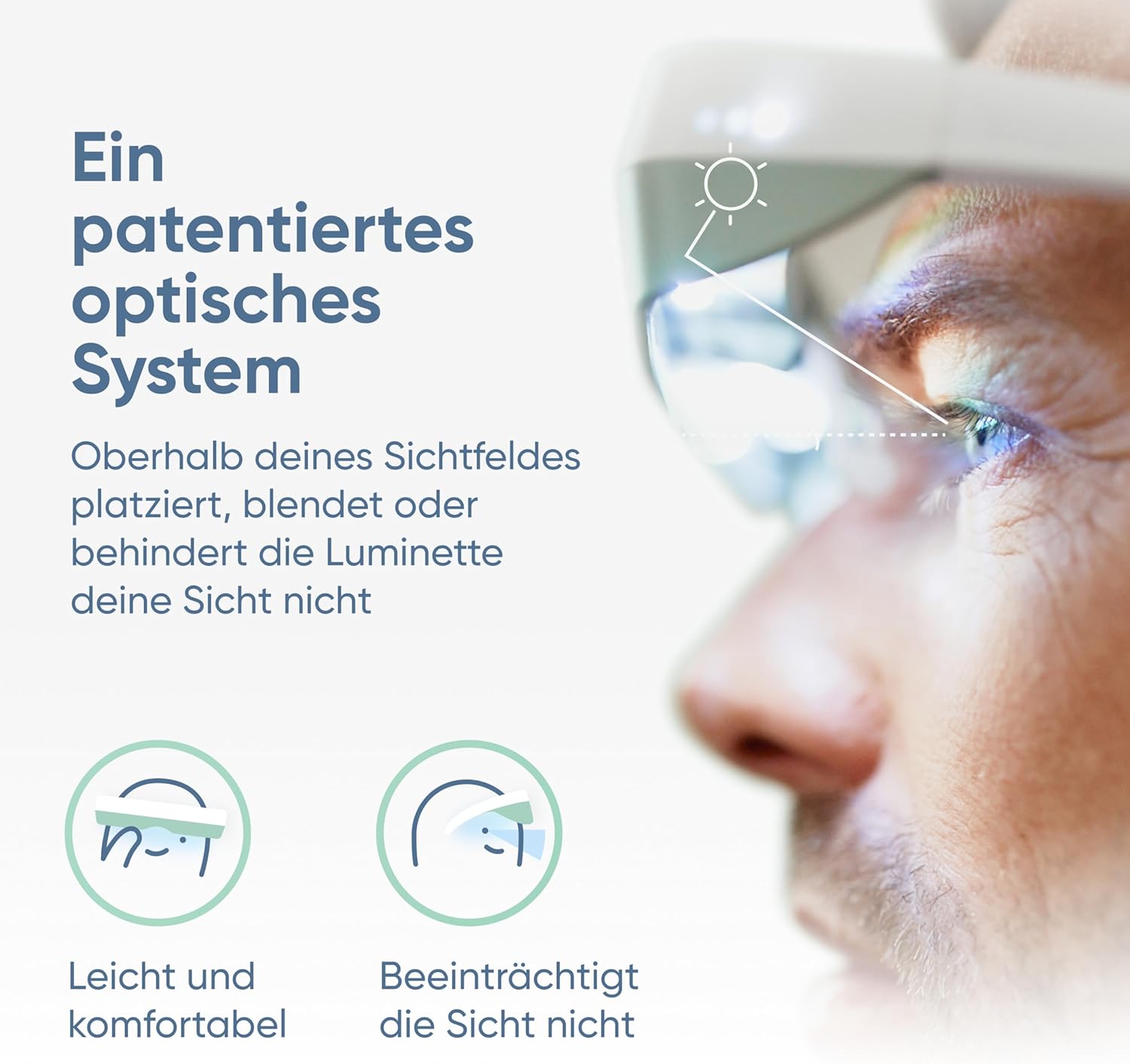 Luminette 3 Lichttherapiebrille – Tragbare Tageslichtlampe gegen Schlafprobleme, Winterdepression, Jetlag – Natürliche Sonnenlichttherapie – Über 300.000 zufriedene Benutzer – Bild 6
