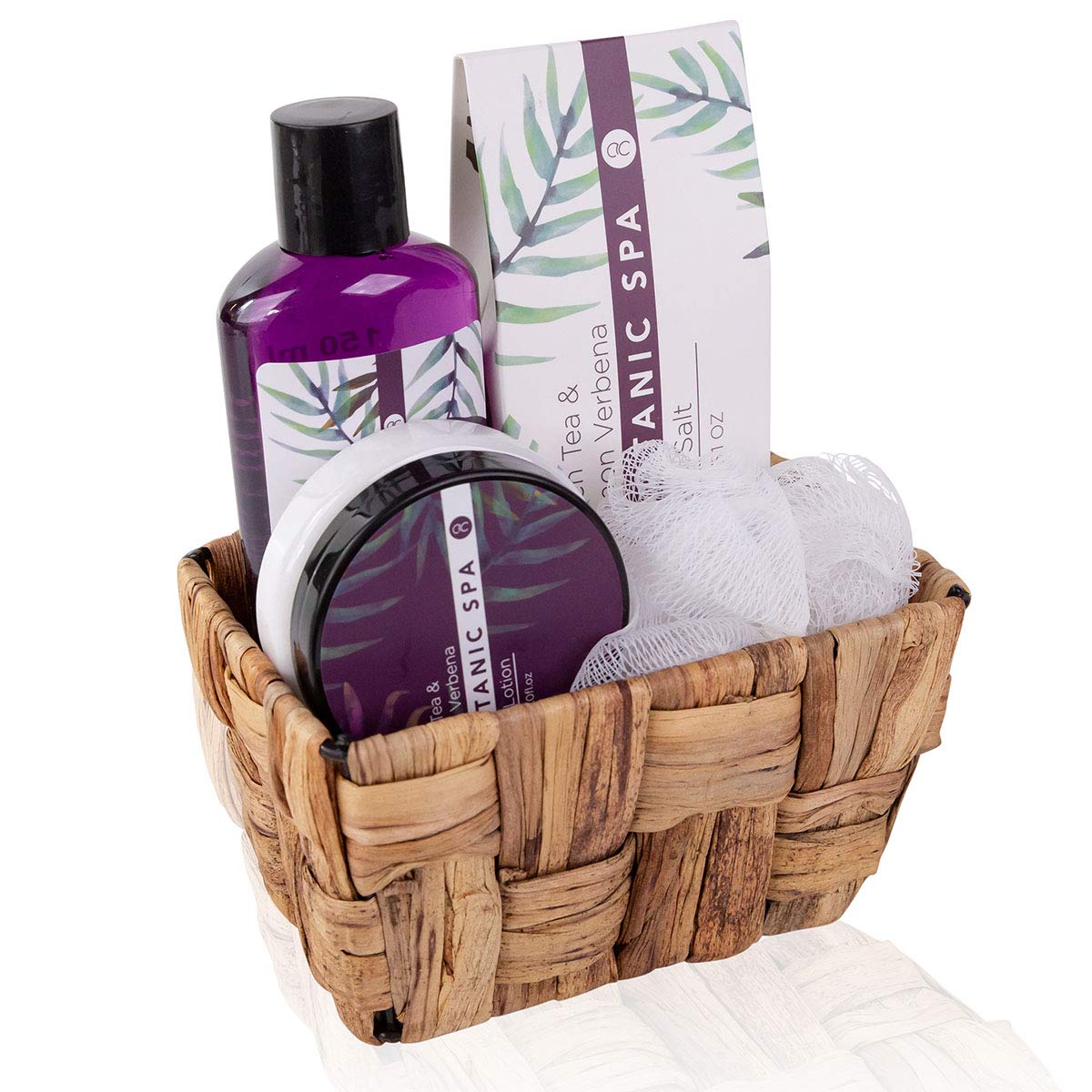 Accentra Botanic Spa Geschenkset im dekorativen Seegraskorb – 5-teiliges Bade- und Duschset, bestes Geschenk für Geburtstag, Valentinstag usw. – Bild 2