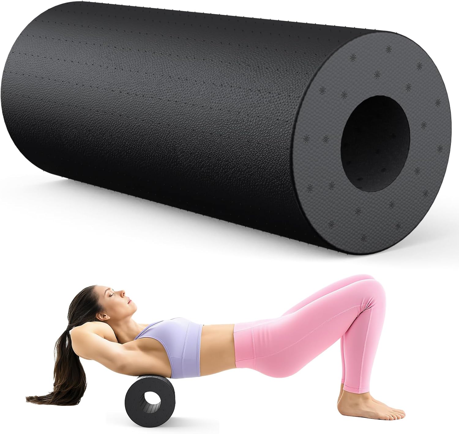 SURFOU Faszienrolle Wirbelsäule Rücken 29 x 15 cm, Massage-Schaumstoffrolle, nur 130 g, ultraleicht, für tiefes Gewebe, Muskelentspannung & Erholung, ideal für Fitness & Yoga zu Hause