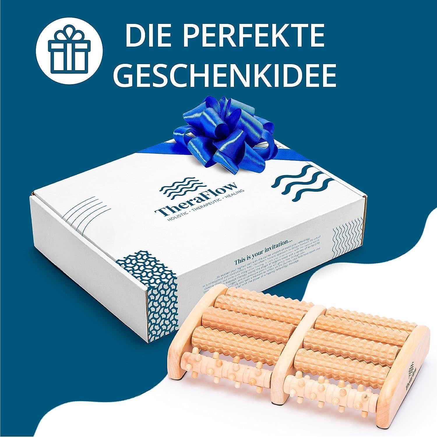 Dualer Fußmassageroller (groß) lindert Plantarfasziitis, Fersen- und Fußgewölbeschmerzen und Stress – Fußtabelle und Anleitung im Lieferumfang enthalten – Akupressur-/Reflexzonenmassagegerät – perfektes Geschenk – Bild 2