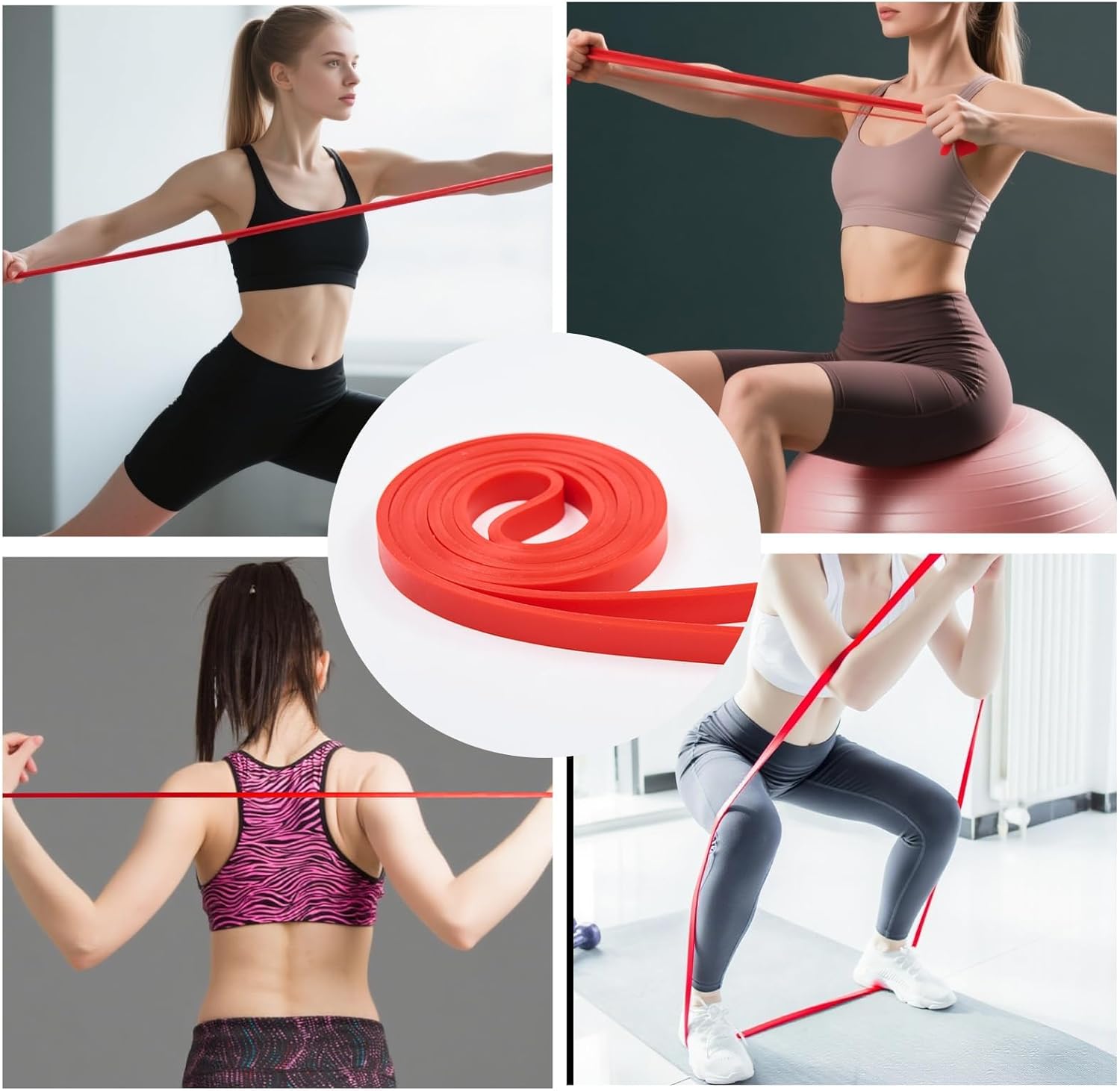 2 Stücke Widerstandsband, 5-35lb 100% Latex Widerstandsband, Einzelpack Gymnastikband, Widerstandsband, Krafttraining, Fitnessband, Gummiband Sport für Reha-Übungen, Yoga, Pilates, Krafttraining – Bild 6