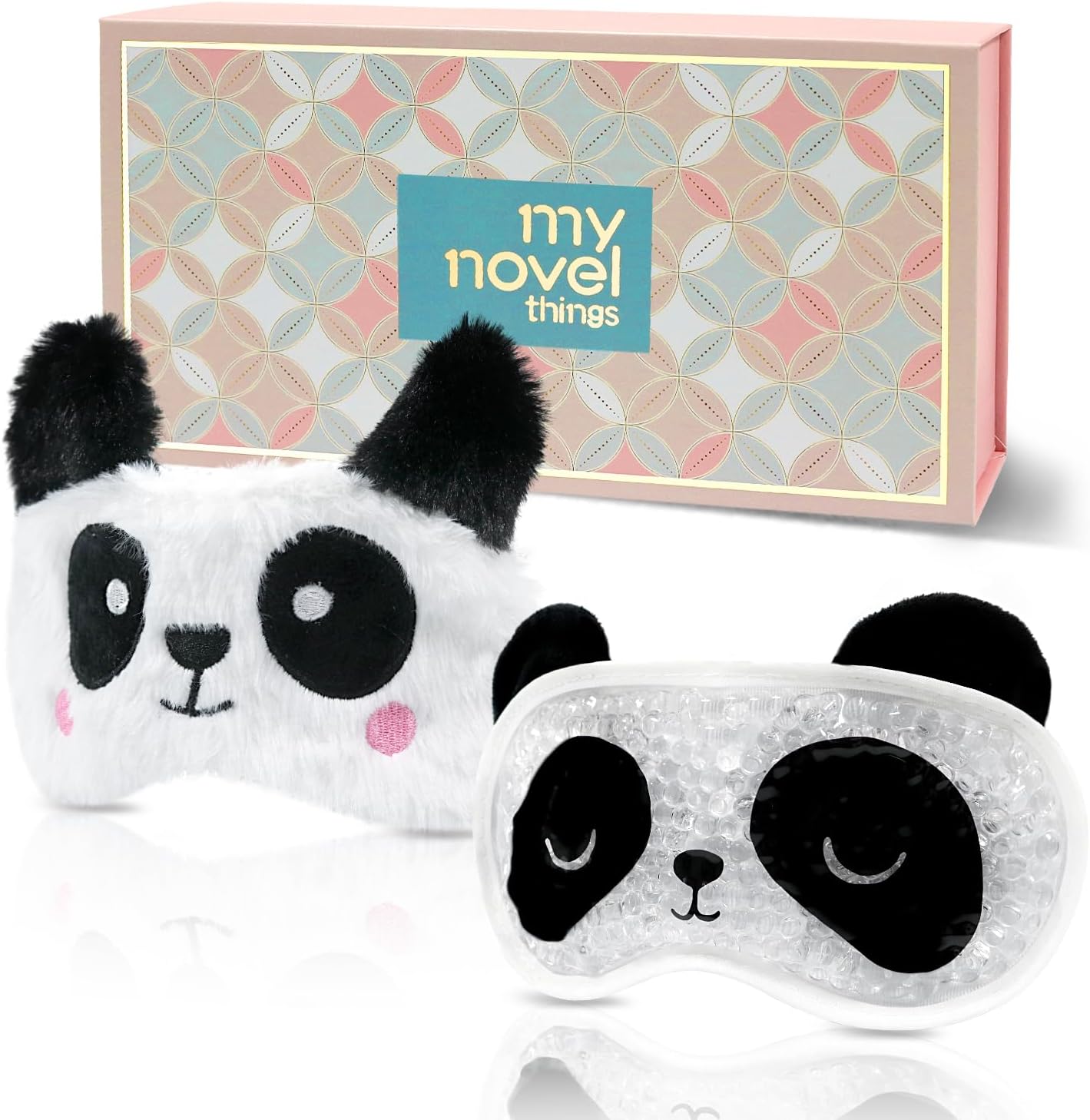 my Novel Things Augenmaske kühlend, Panda-Schlafmaske, 2 Stück, Schlafentspannung, Augenmaske mit Gel-Kühlmaske für heiße Kältetherapie, geschwollene und müde Augen, Geschenk für Frauen und Mädchen – Bild 8