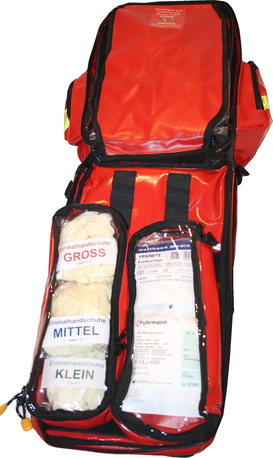 Erste-Hilfe-Notfallrucksack für Sportverein, Freizeit und Event – Planenmaterial mit Wasserstopp-System – Bild 8