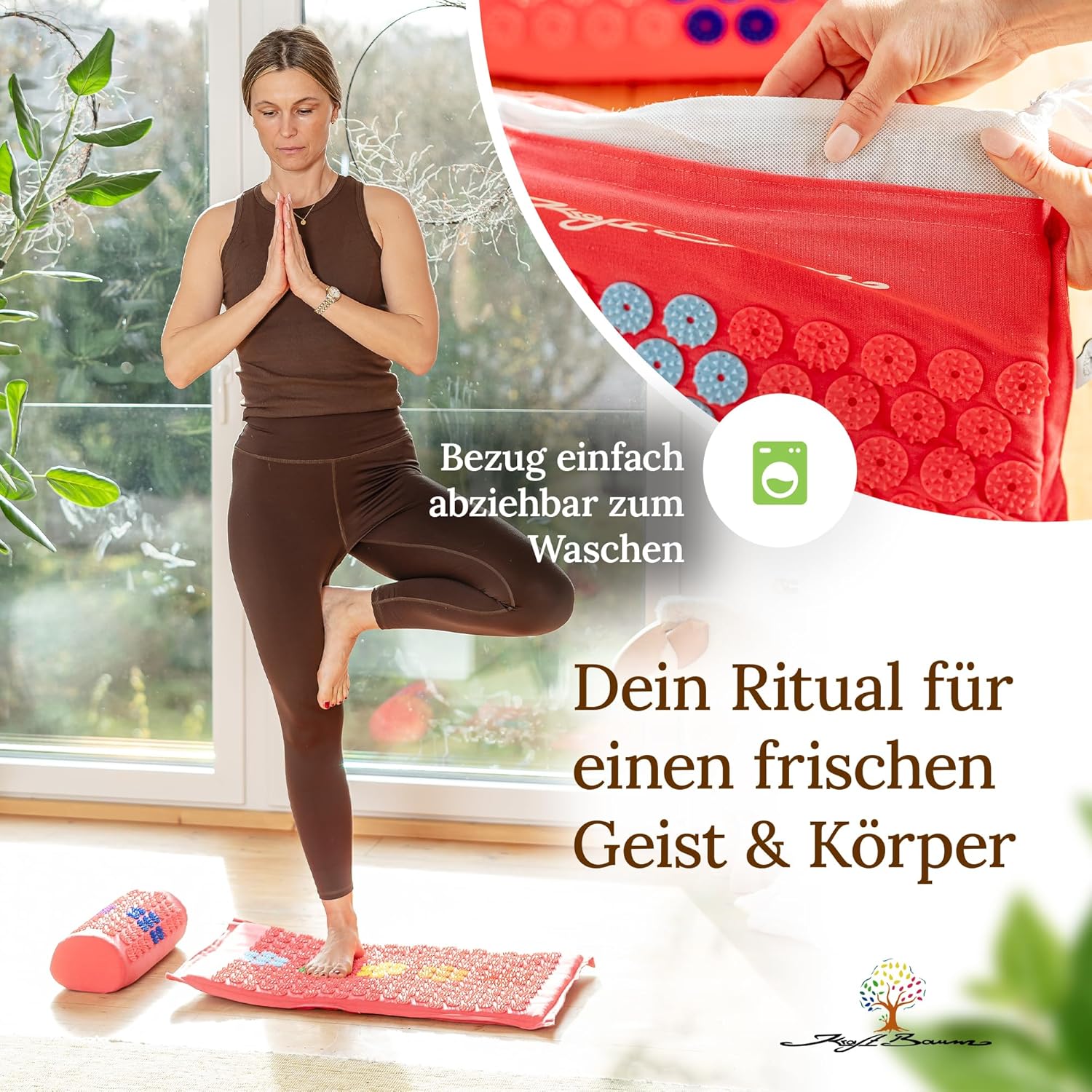Akupressurmatte mit VitaSpike™-Technologie, Set mit Kissen & Tasche, Rücken-, Nacken- & Stressabbau, Baumwolle & Kokosfaser, Nadelmatte, Fakirmatte, Rückenschmerzen – Bild 8