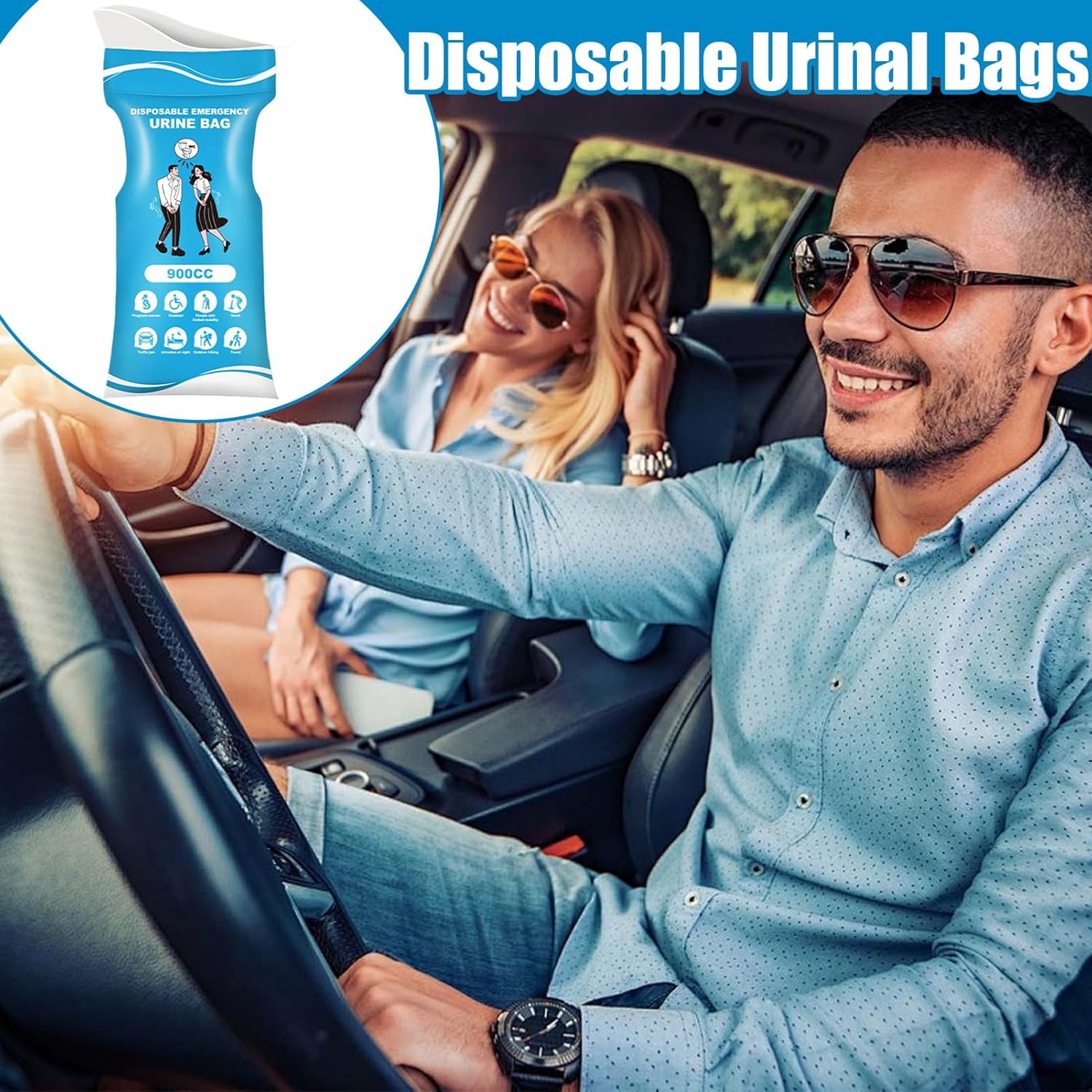 Reisetaschen, tragbarer Hygienebehälter für Frauen, 900 ml, auslaufsichere Hygieneprodukte für Erwachsene, Kinder, schwangere Patienten, Fahrer, Reisen – Bild 2