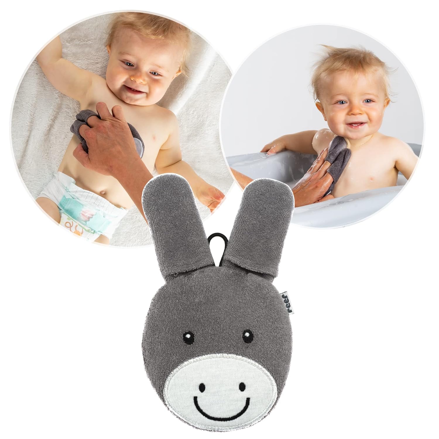 reer BabyCare Waschpad, sanfte Reinigung für Babys bis in die Hautfalten, ideal für Babys und Kinder – Bild 2