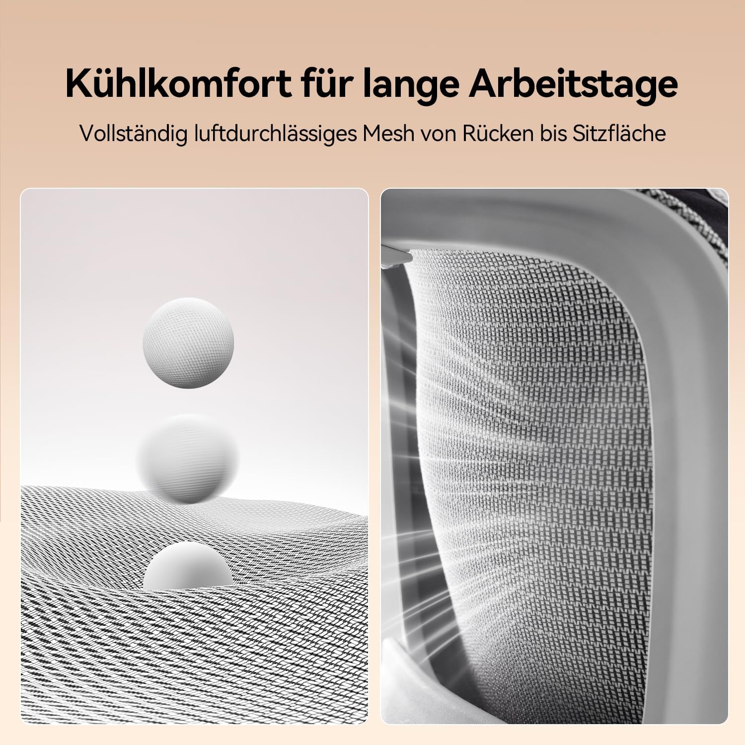 SIHOO Ergonomischer Bürostuhl mit dynamischer 4D-Lendenwirbelstütze, breiter Kopfstütze und klappbaren Armlehnen, 90–135° neigbar, Weiß – Bild 6