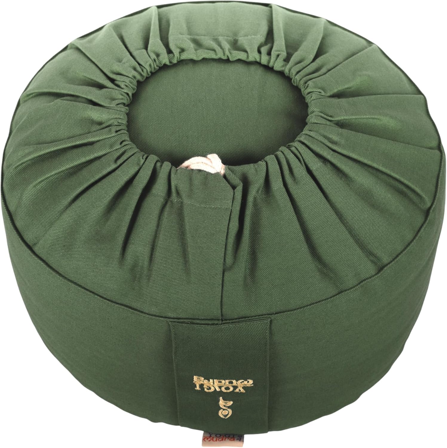Yogimudra Ersatzbezug für Yogakissen rund Ø 33 x 20 cm – Kissenbezug aus 100 % Baumwolle mit Kordelzug – Bezug für Meditationskissen – waschbar, atmungsaktiv, ohne Füllung – 1 Stück Yoga – Bild 6