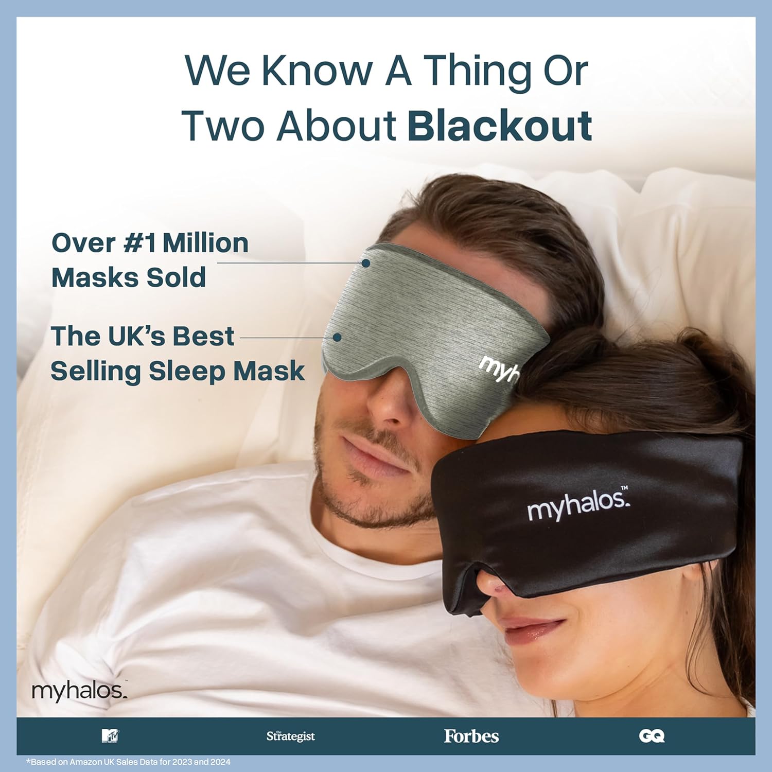 MyHalos® Schlafmaske – Augenmasken zum Schlafen – 100 % verdunkelnde Schlafmaske für Damen, Herren und Seitenschläfer – 3D-Schlafmaske gegen Druck – preisgekröntes Design, wimpernfreundlich – Bild 5