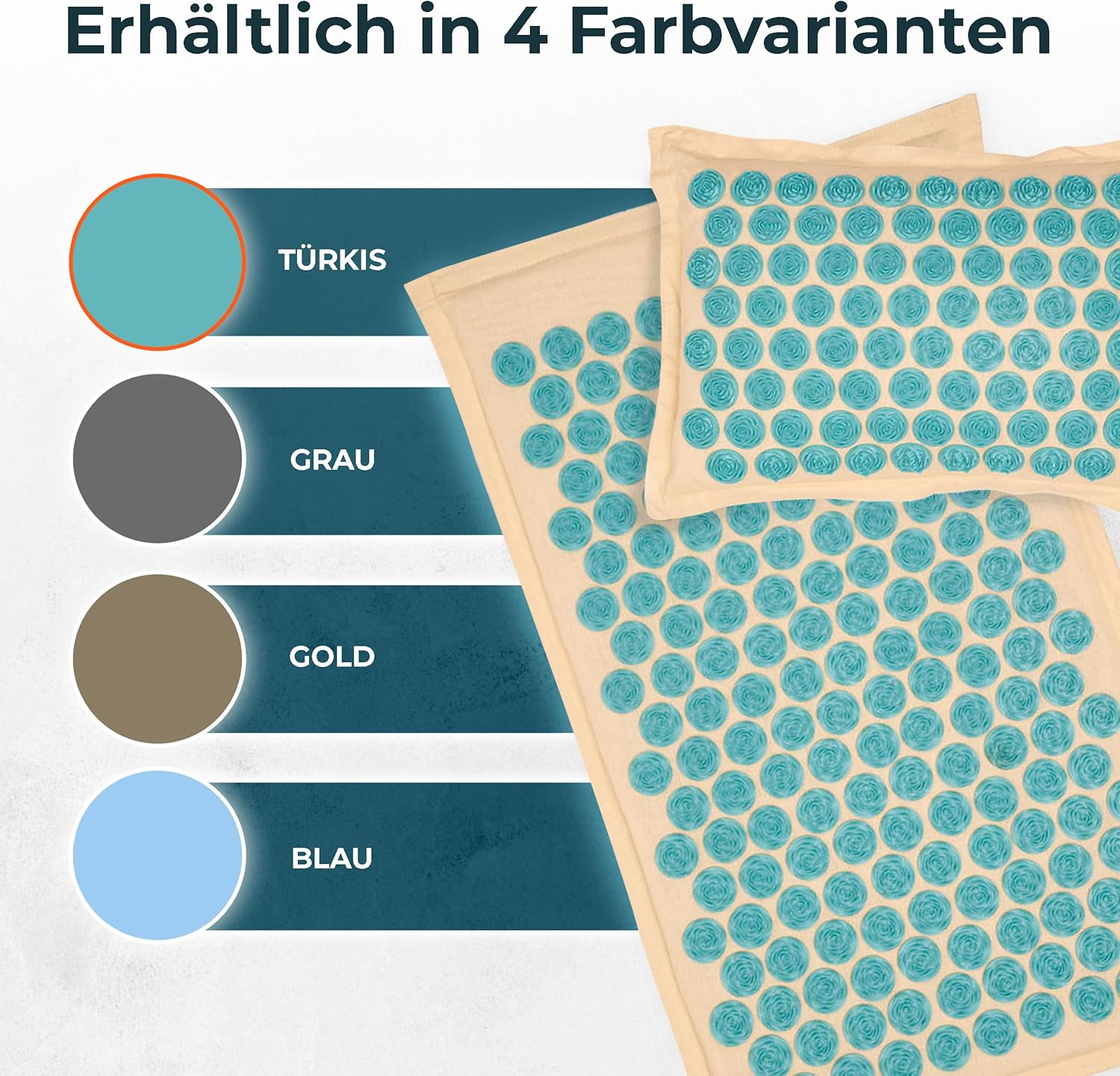 Fitleap Akupressurmatte mit Kissen + Tasche, Massagematte für wohltuende Entspannung und Stimulation, Akupunkturmatte zur Schmerzlinderung – Bild 6