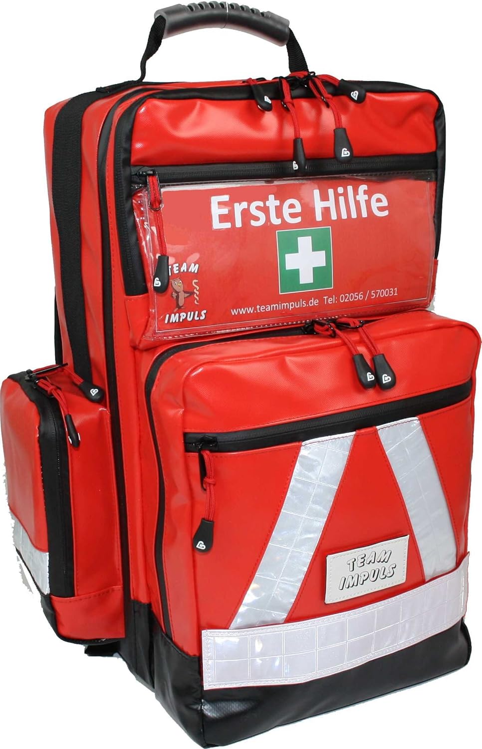 Erste-Hilfe-Notfallrucksack für Sportverein, Freizeit und Event – Planenmaterial mit Wasserstopp-System – Bild 2