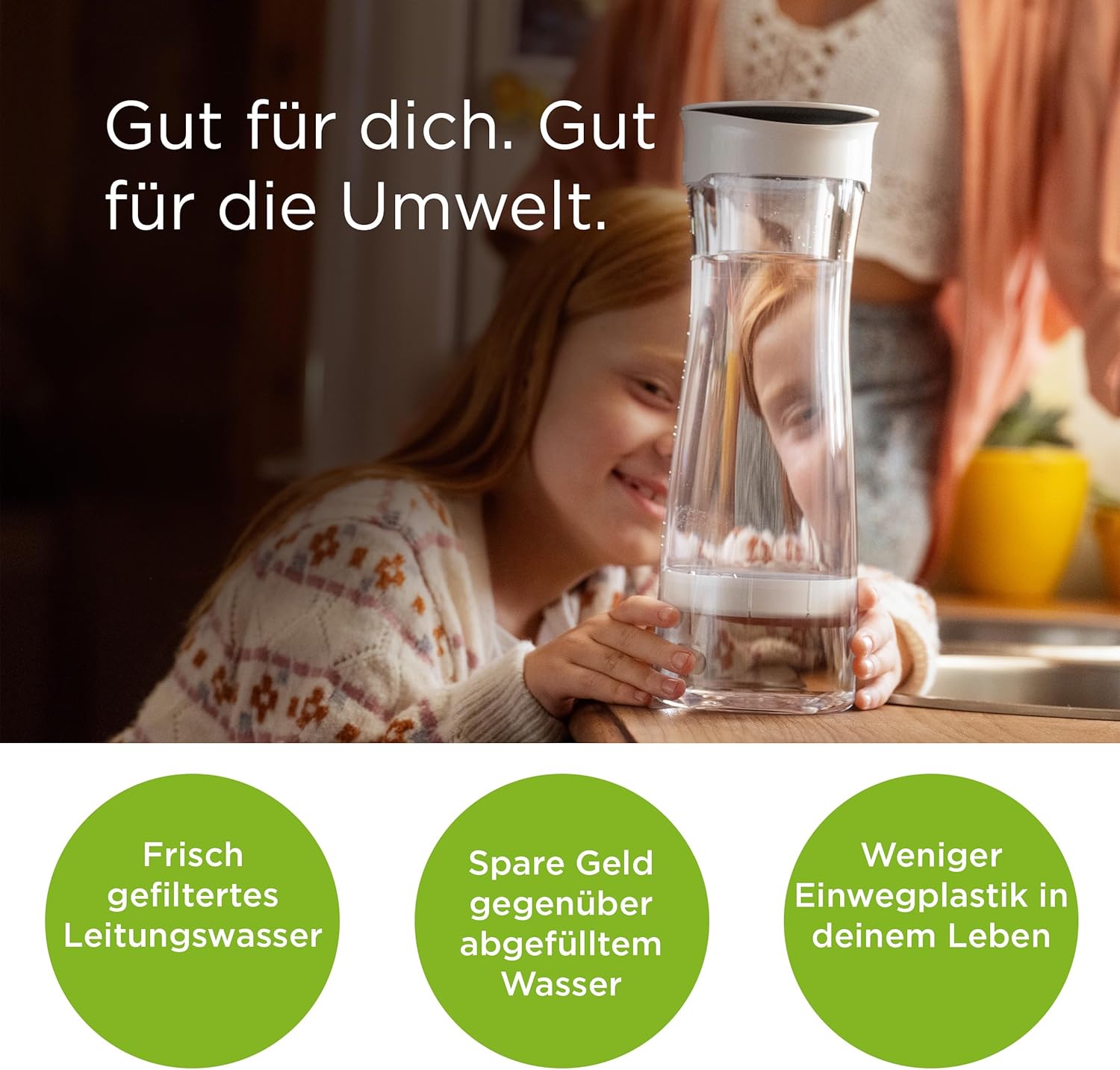 BRITA Wasserfilterkaraffe weiß-grau / Karaffe inkl. 1 MicroDisc-Filter / Wasserkaraffe zum stilvollen Servieren von Wasser / Filter reduziert Chlor und Mikropartikel im Leitungswasser – Bild 7